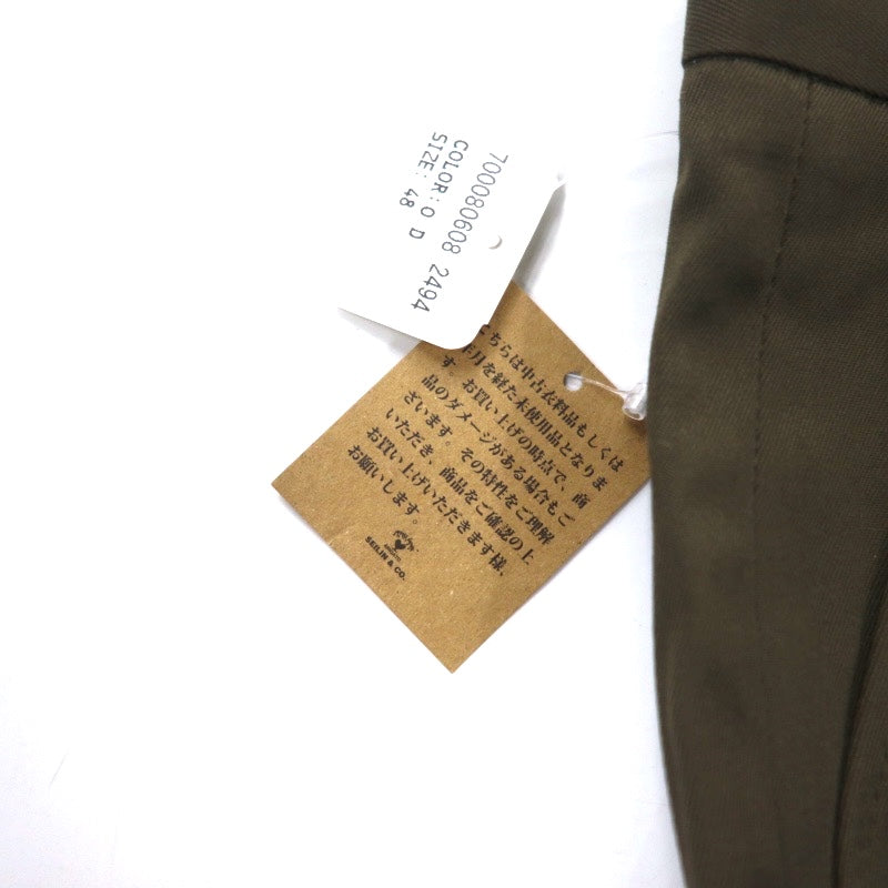 ITALIAN ARMY 90年代 イタリア軍 E.I. トラウザーズ スラックスパンツ 48 カーキ コットン ミリタリー E.PECCI s.a.s 聖林公司 取り扱い デッドストック 未使用品