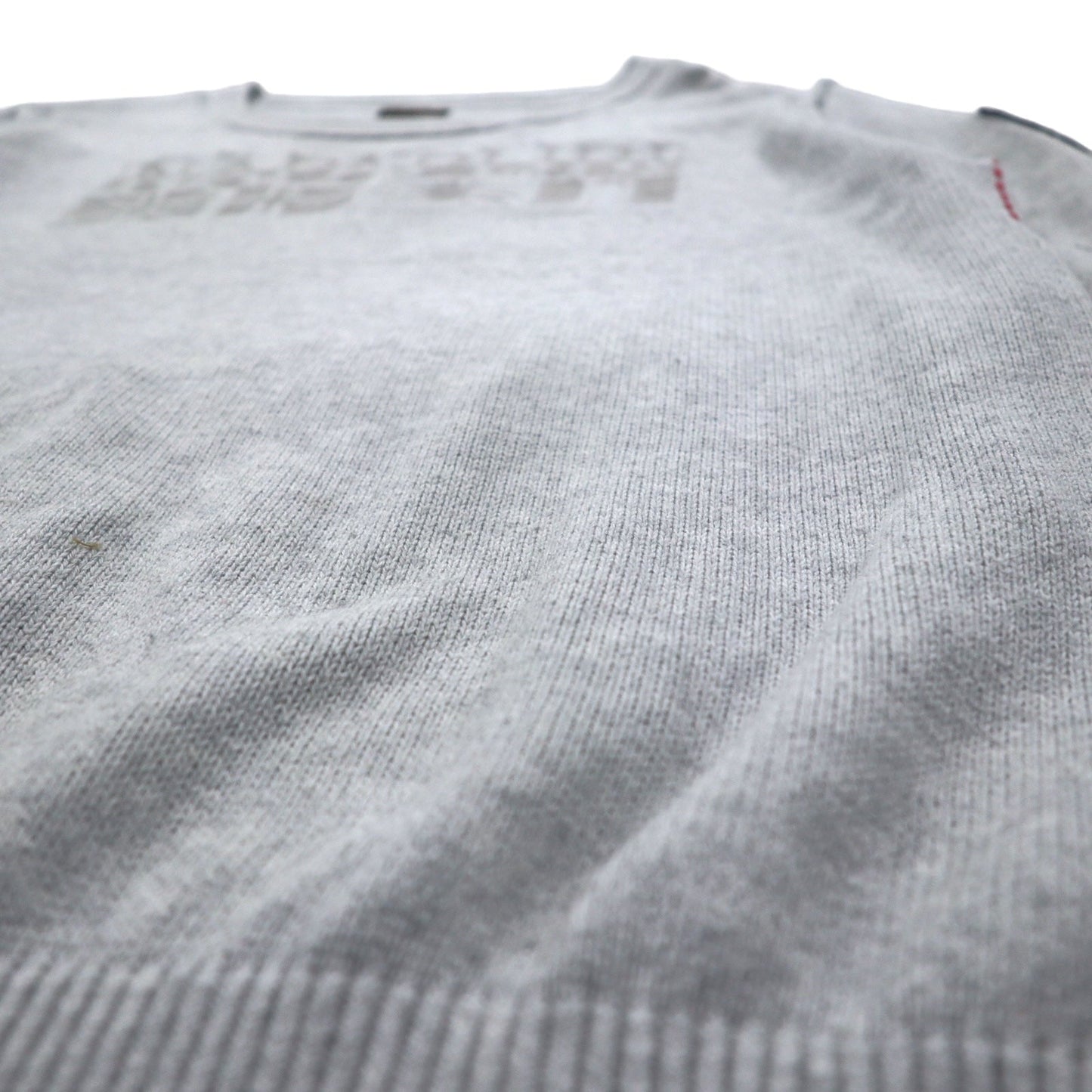 NAPAPIJRI コットン ニット セーター M グレー ワッペン S13-DELEVEN S1358E