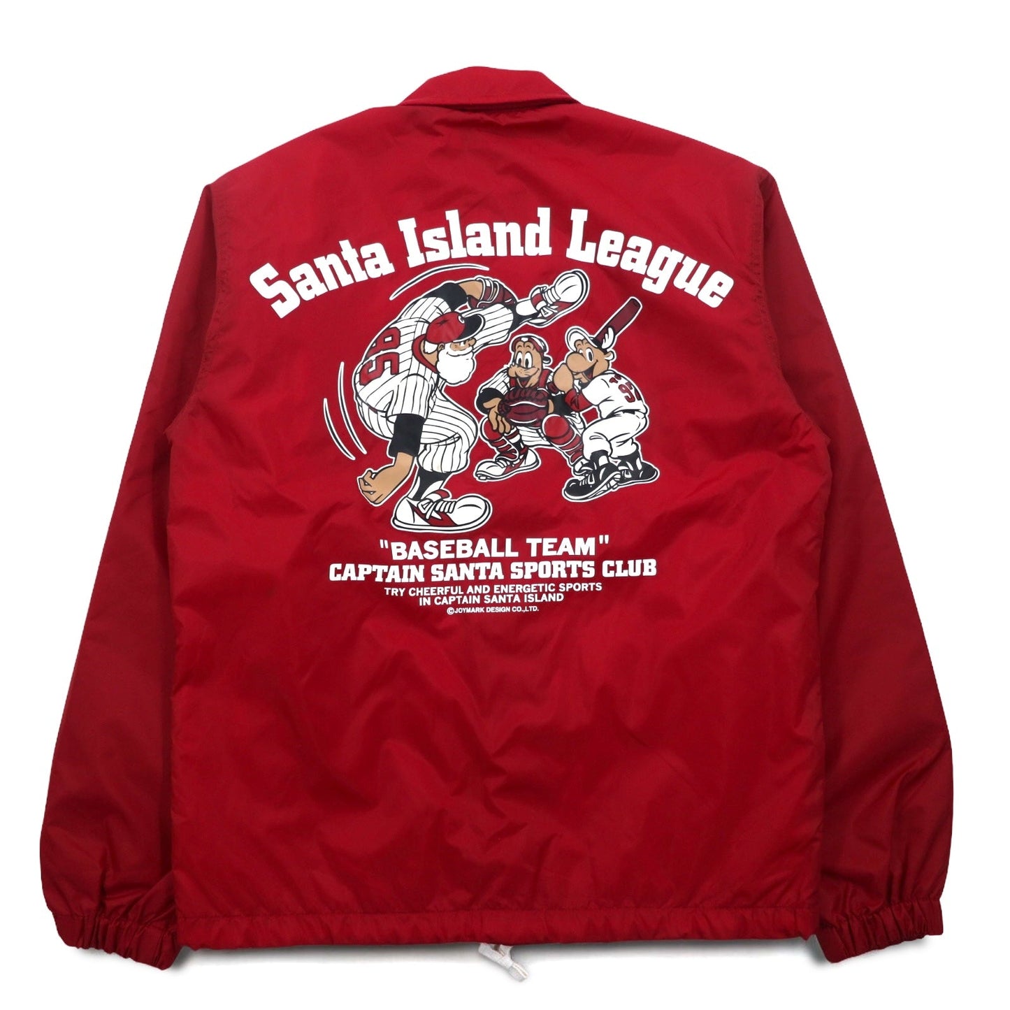 Captain Santa 90年代 コーチジャケット S レッド ナイロン ベースボール バックプリント