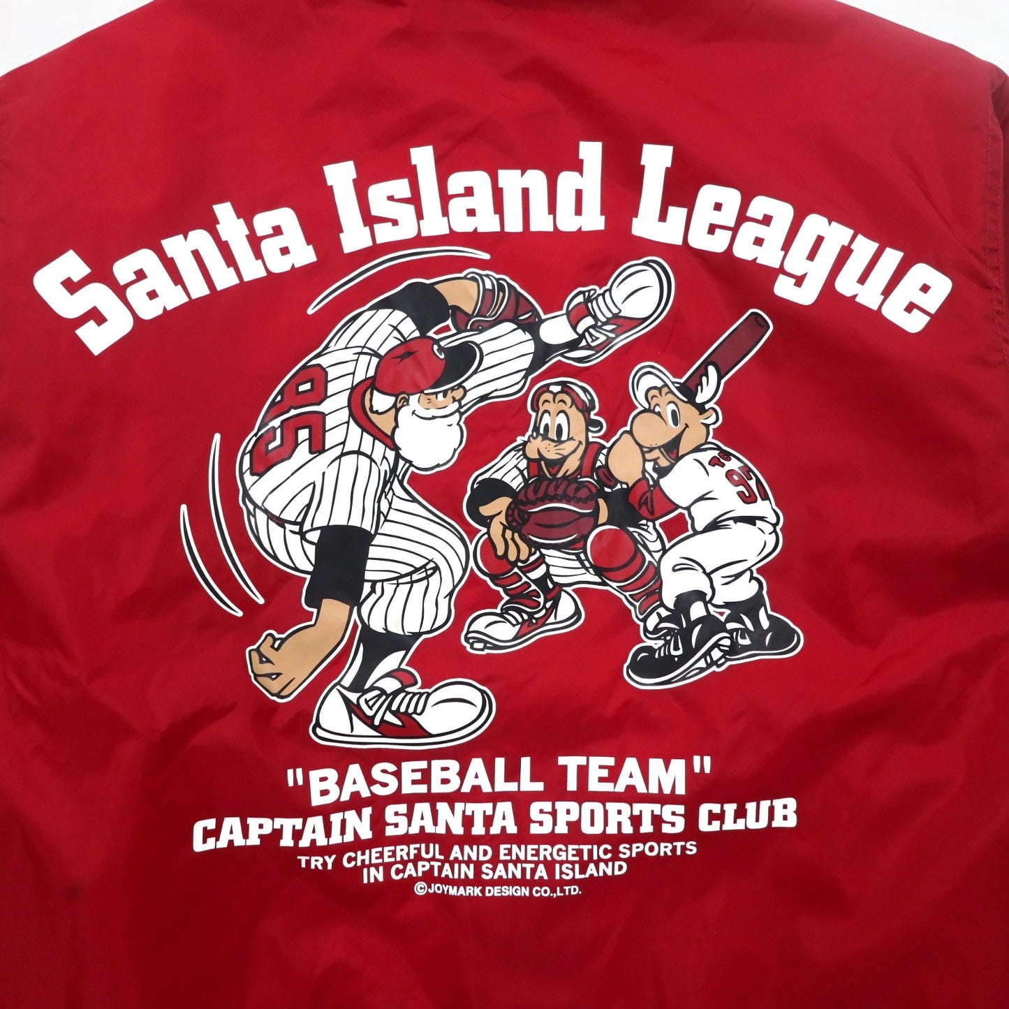 Captain Santa 90年代 コーチジャケット S レッド ナイロン ベースボール バックプリント