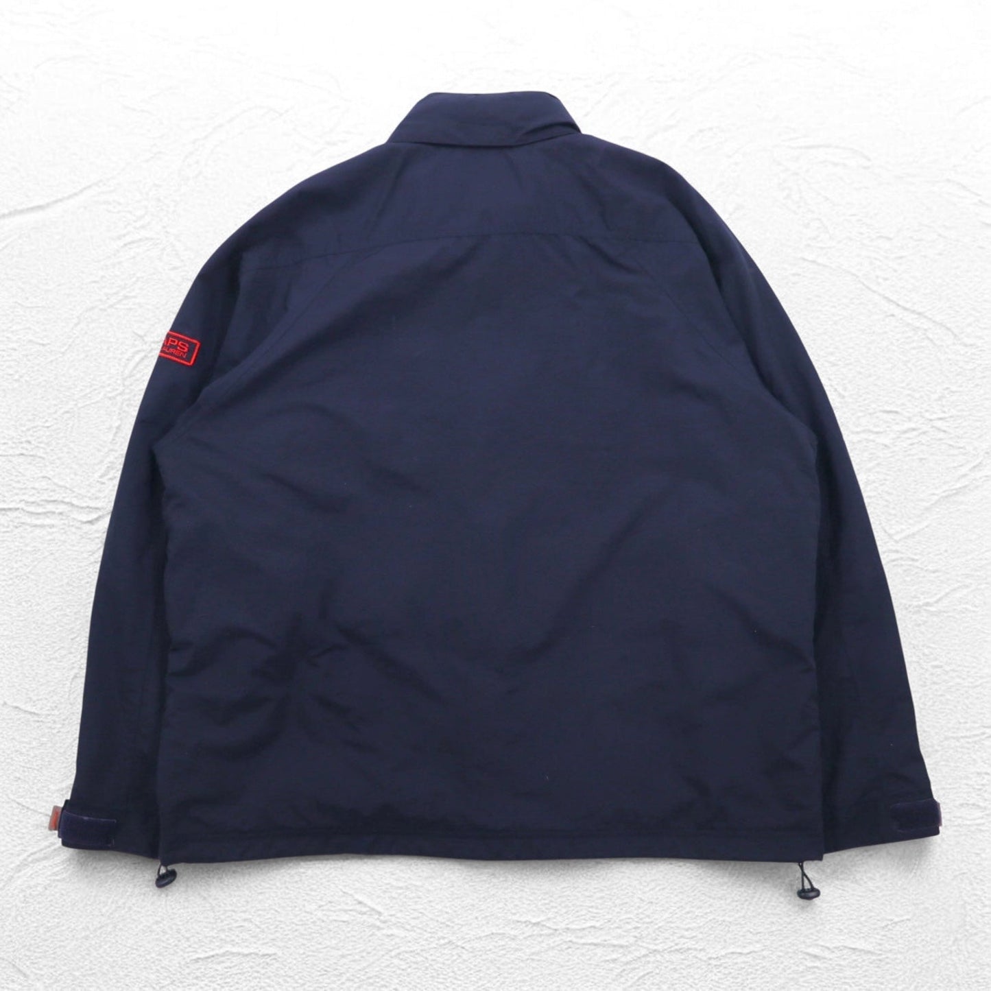 CHAPS RALPH LAUREN 90年代 シェルジャケット マウンテンパーカー XL ネイビー ナイロン フード収納式 ドローコード