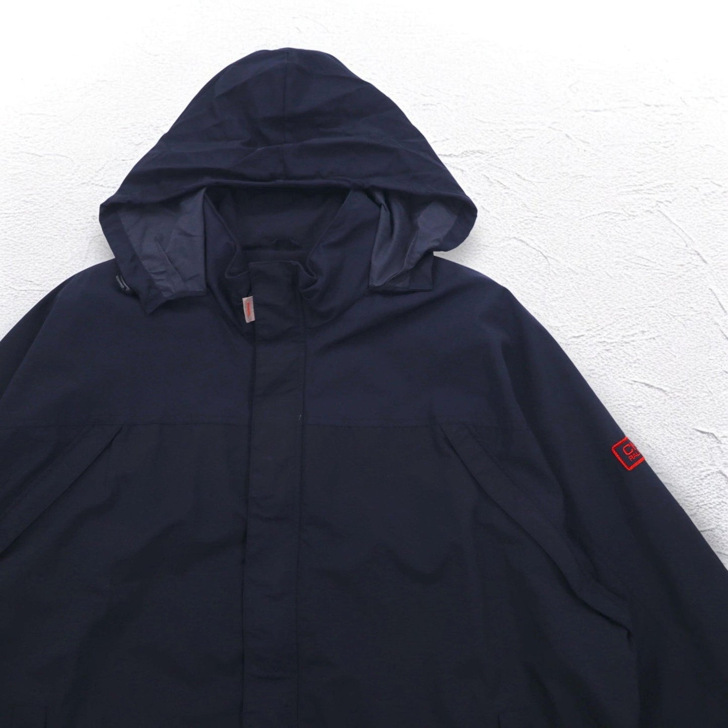 CHAPS RALPH LAUREN 90年代 シェルジャケット マウンテンパーカー XL ネイビー ナイロン フード収納式 ドローコード