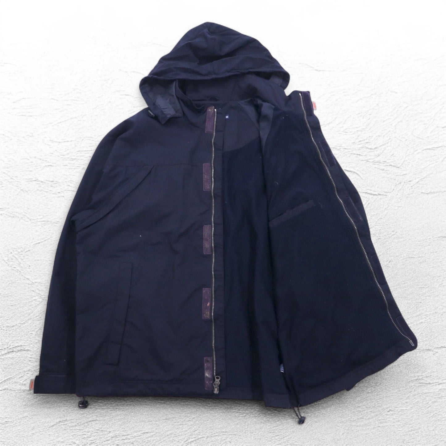CHAPS RALPH LAUREN 90年代 シェルジャケット マウンテンパーカー XL ネイビー ナイロン フード収納式 ドローコード