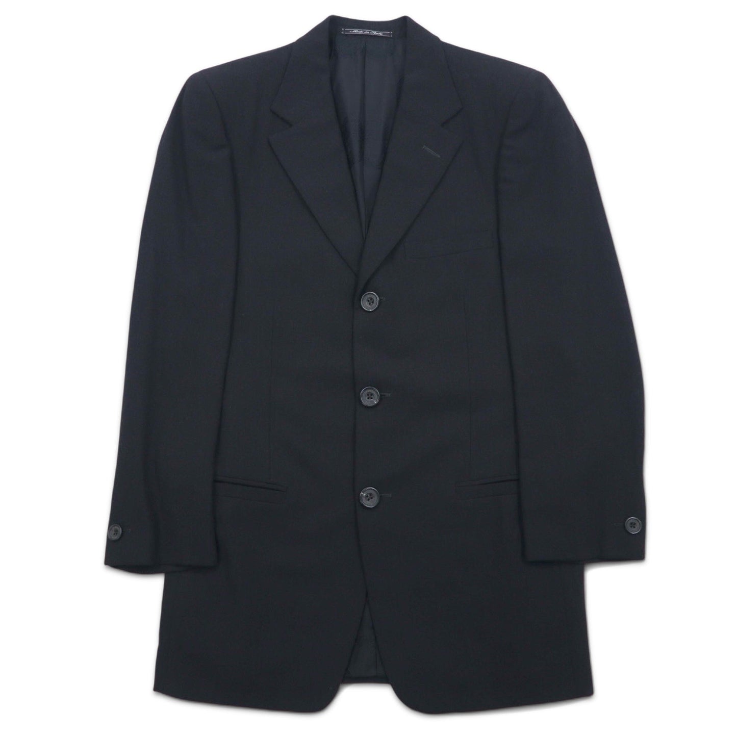 GIANNI VERSACE イタリア製 オーバーサイズ 3B スーツ セットアップ M ブラック ウール メデューサ 裏地総柄 ワイドスラックス COUTURE