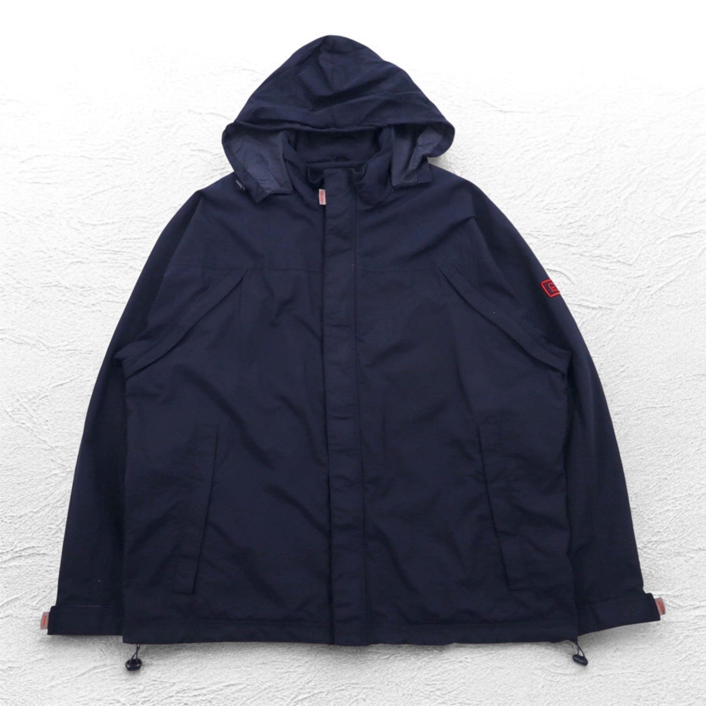 CHAPS RALPH LAUREN 90年代 シェルジャケット マウンテンパーカー XL ネイビー ナイロン フード収納式 ドローコード