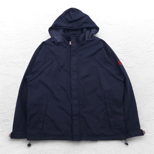 CHAPS RALPH LAUREN 90年代 シェルジャケット マウンテンパーカー XL ネイビー ナイロン フード収納式 ドローコード