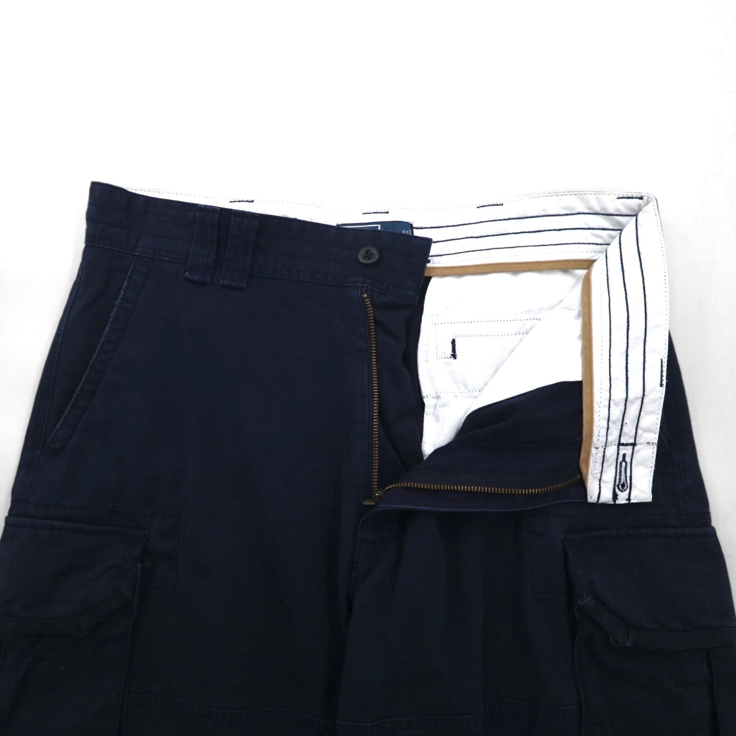 Polo by Ralph Lauren 90年代 ポロチノ バギー ショート カーゴパンツ ハーフパンツ L ネイビー 膝下丈