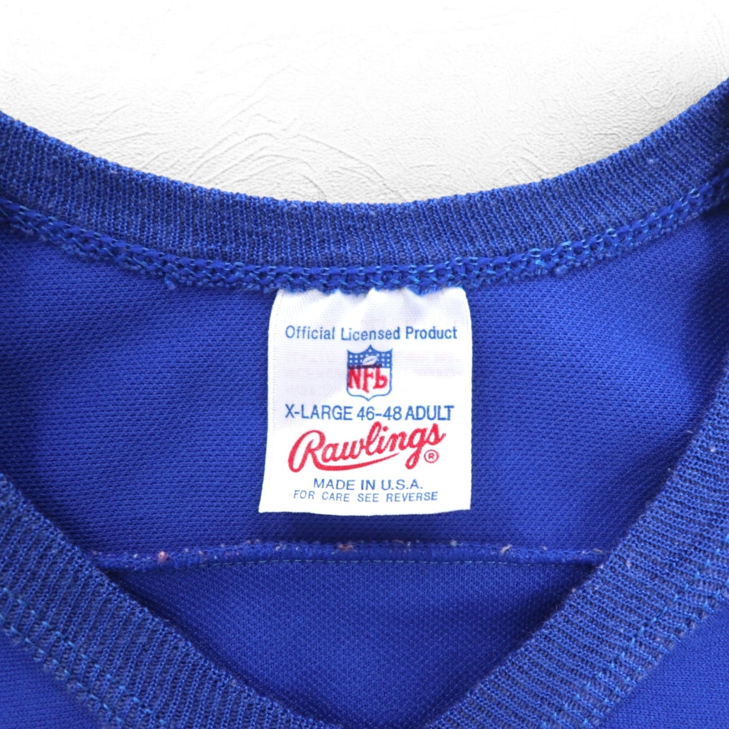 Rawlings 90年代 USA製 NFL フットボール ゲームシャツ Tシャツ XL ブルー GIANTS ナンバリング