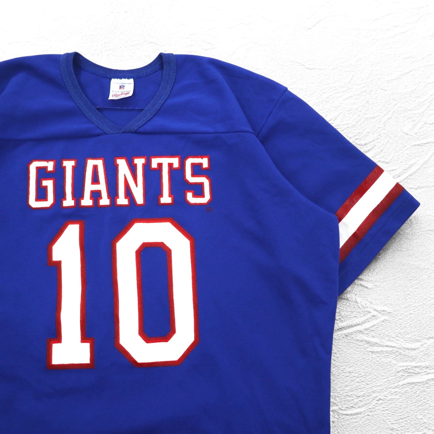 Rawlings 90年代 USA製 NFL フットボール ゲームシャツ Tシャツ XL ブルー GIANTS ナンバリング