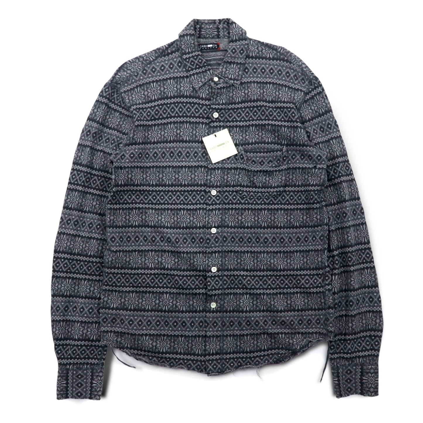 CASH CA カットオフ シャツ M グレー 総柄 ノルディック CAW11-SH0011 日本製