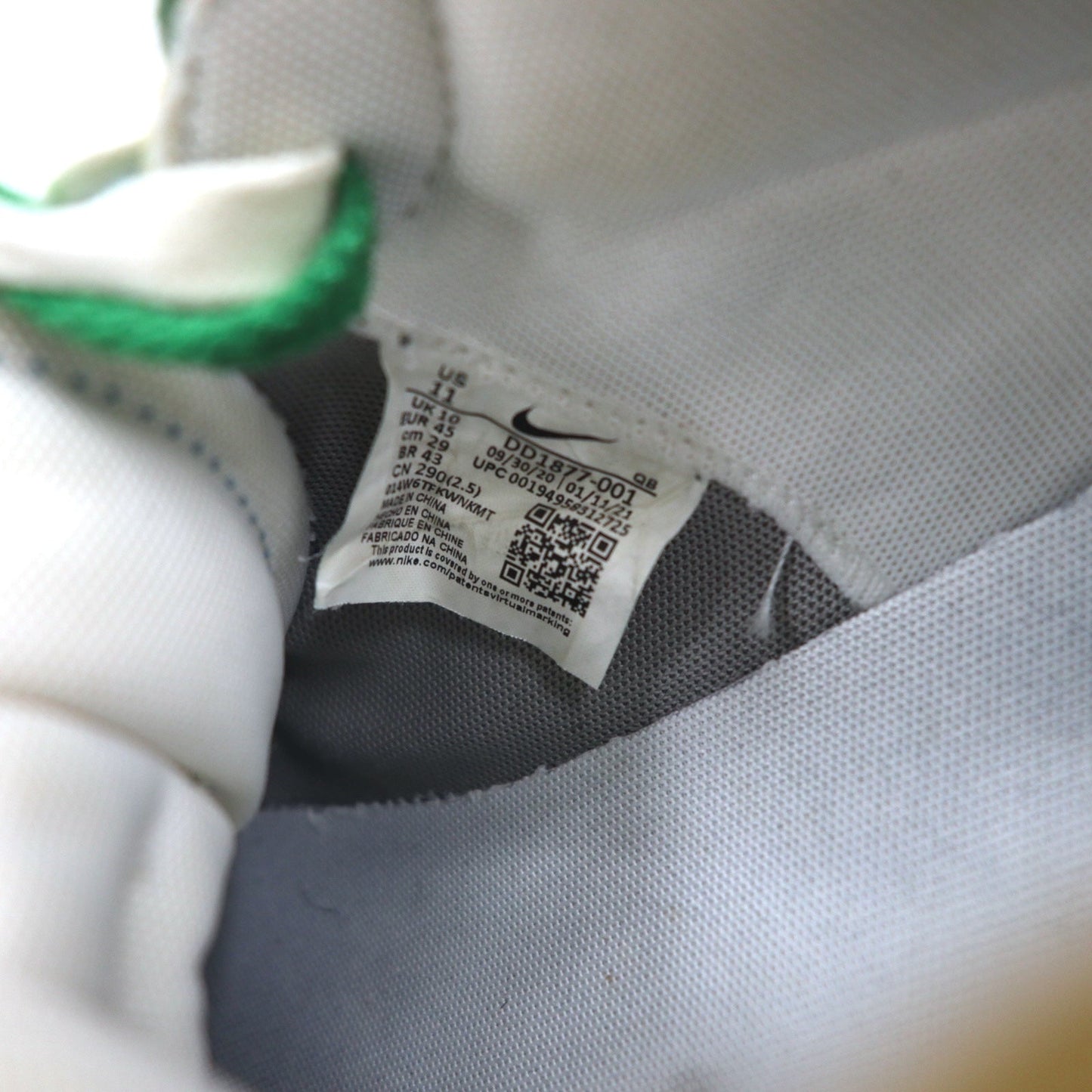 NIKE × sacai ブレザーロー Blazer Low スニーカー 29cm グレー グリーン Classic Green DD1877-001