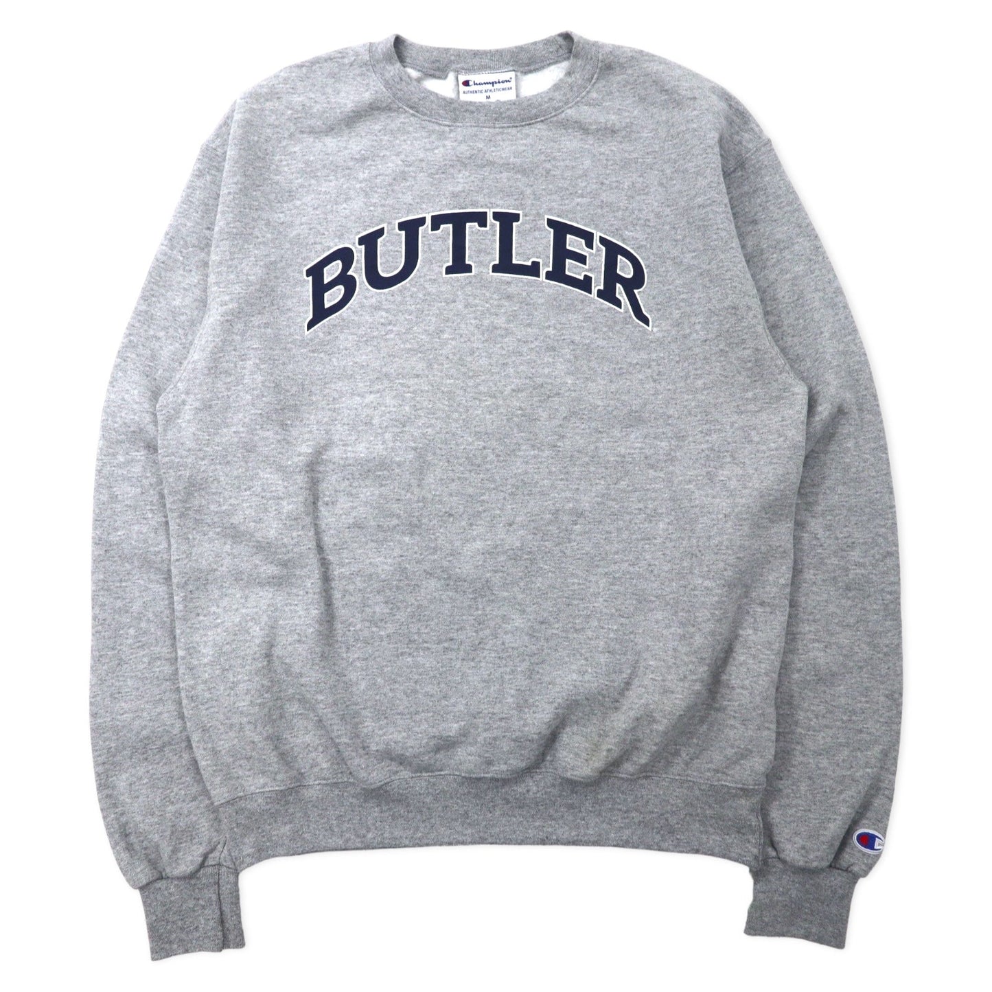 Champion カレッジ プリント スウェット XL グレー コットン 裏起毛 BUTLER エルサルバドル製