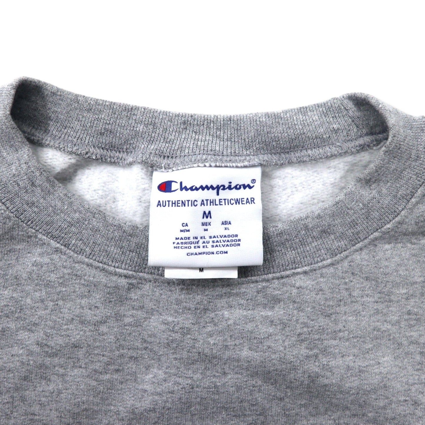 Champion カレッジ プリント スウェット XL グレー コットン 裏起毛 BUTLER エルサルバドル製