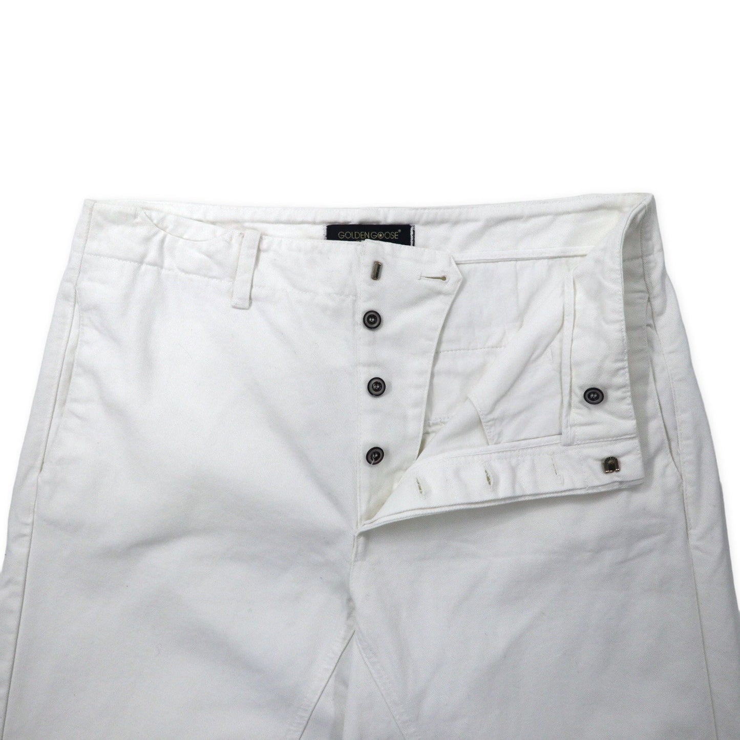 GOLDEN GOOSE DELUXE BRAND イタリア製  ワイド チノパンツ S ホワイト コットン