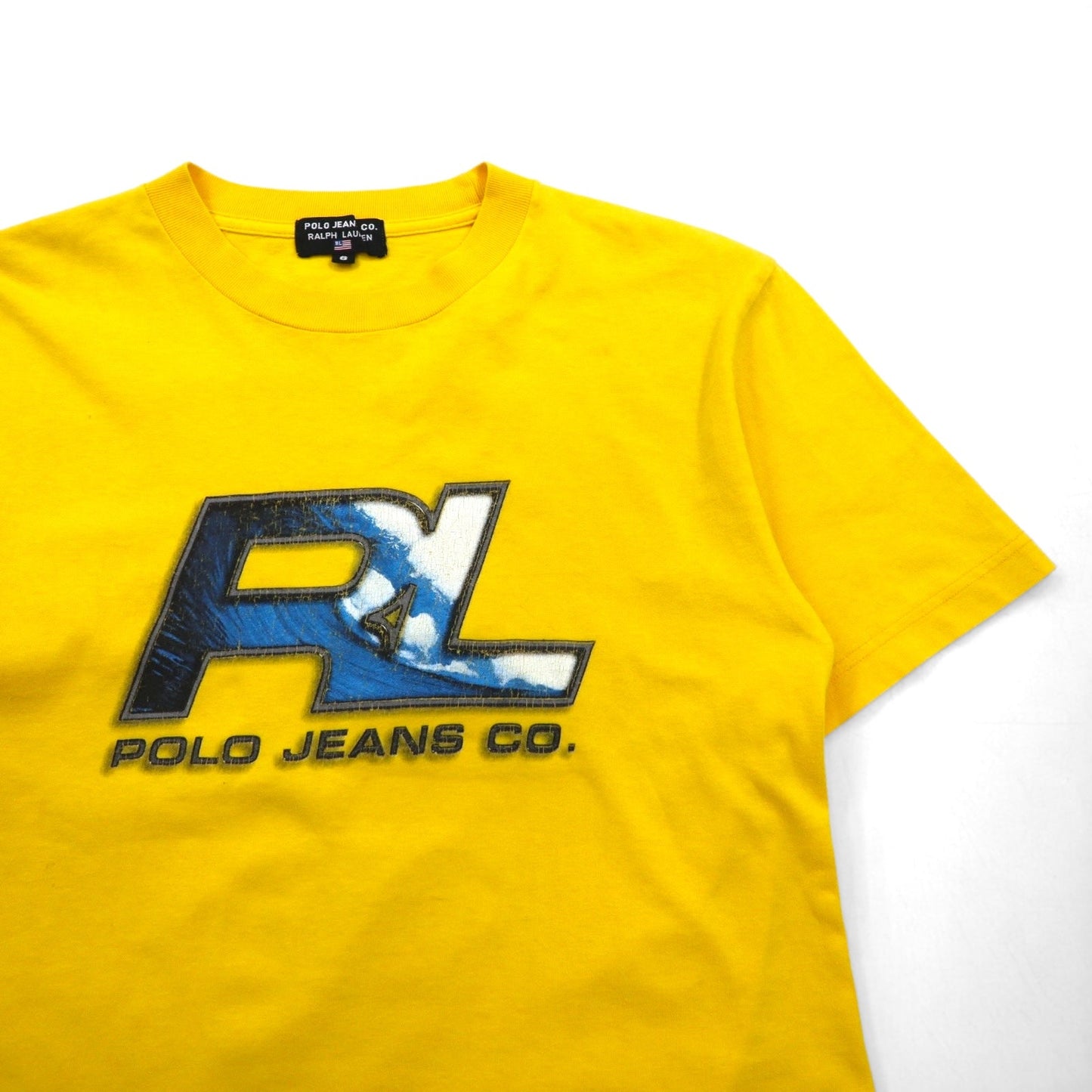 POLO JEANS CO. RALPH  LAUREN 90年代 ロゴプリント Tシャツ L イエロー コットン