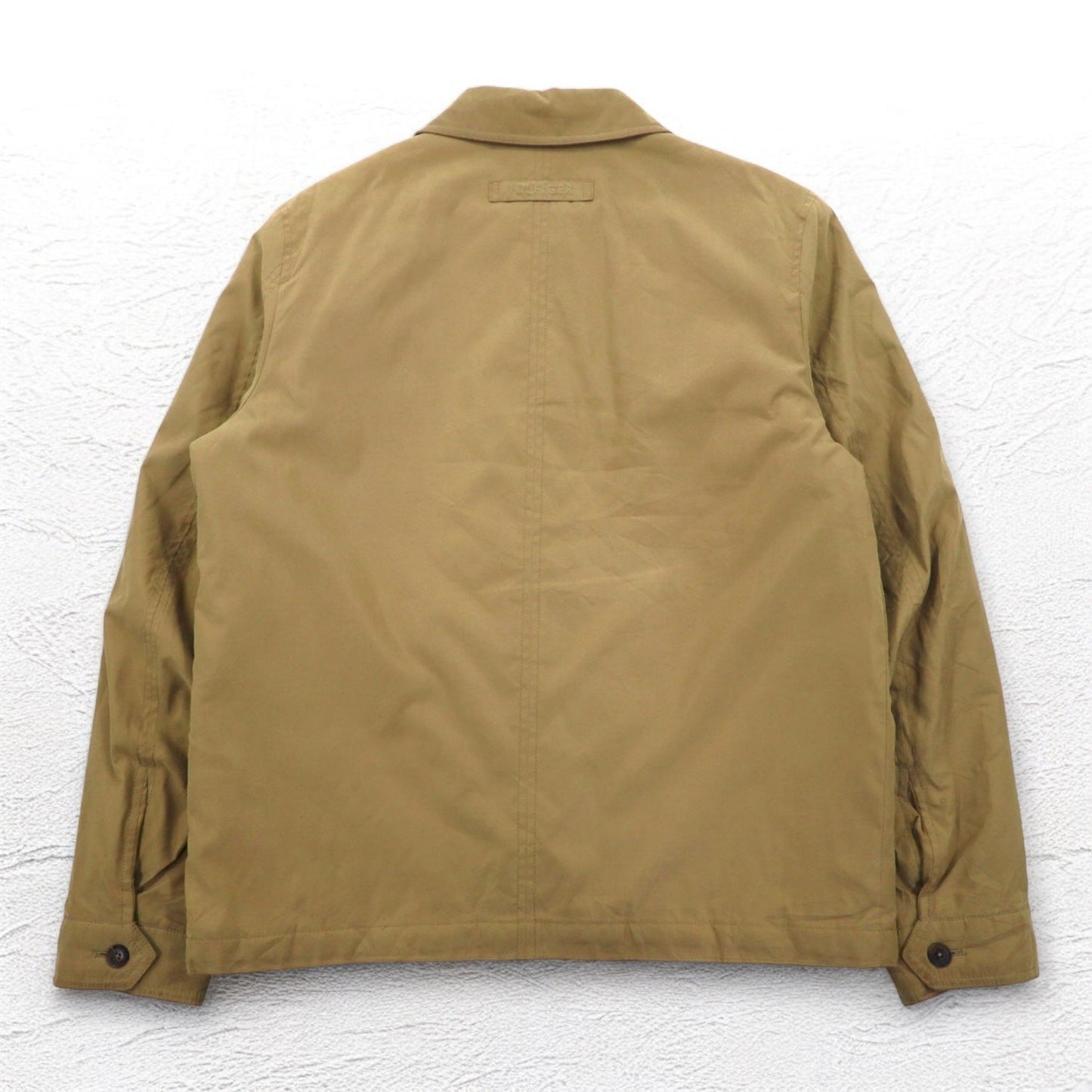 TOMMY HILFIGER ピーチスキン スウィングトップ ハリントンジャケット XL ベージュ ポリエステル
