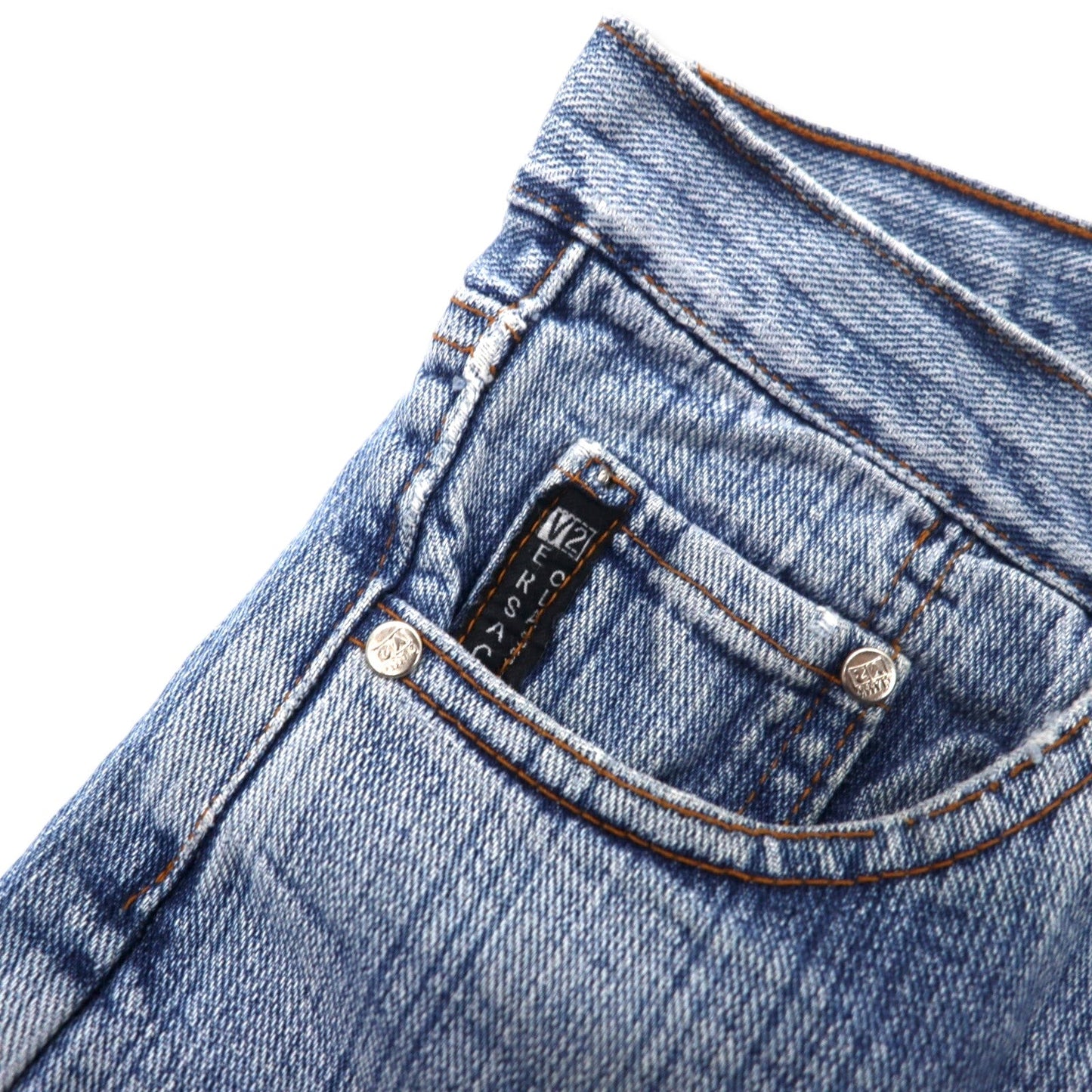 VERSACE CLASSIC V2 デニムパンツ 30 ブルー アイスウォッシュ ボタンフライ