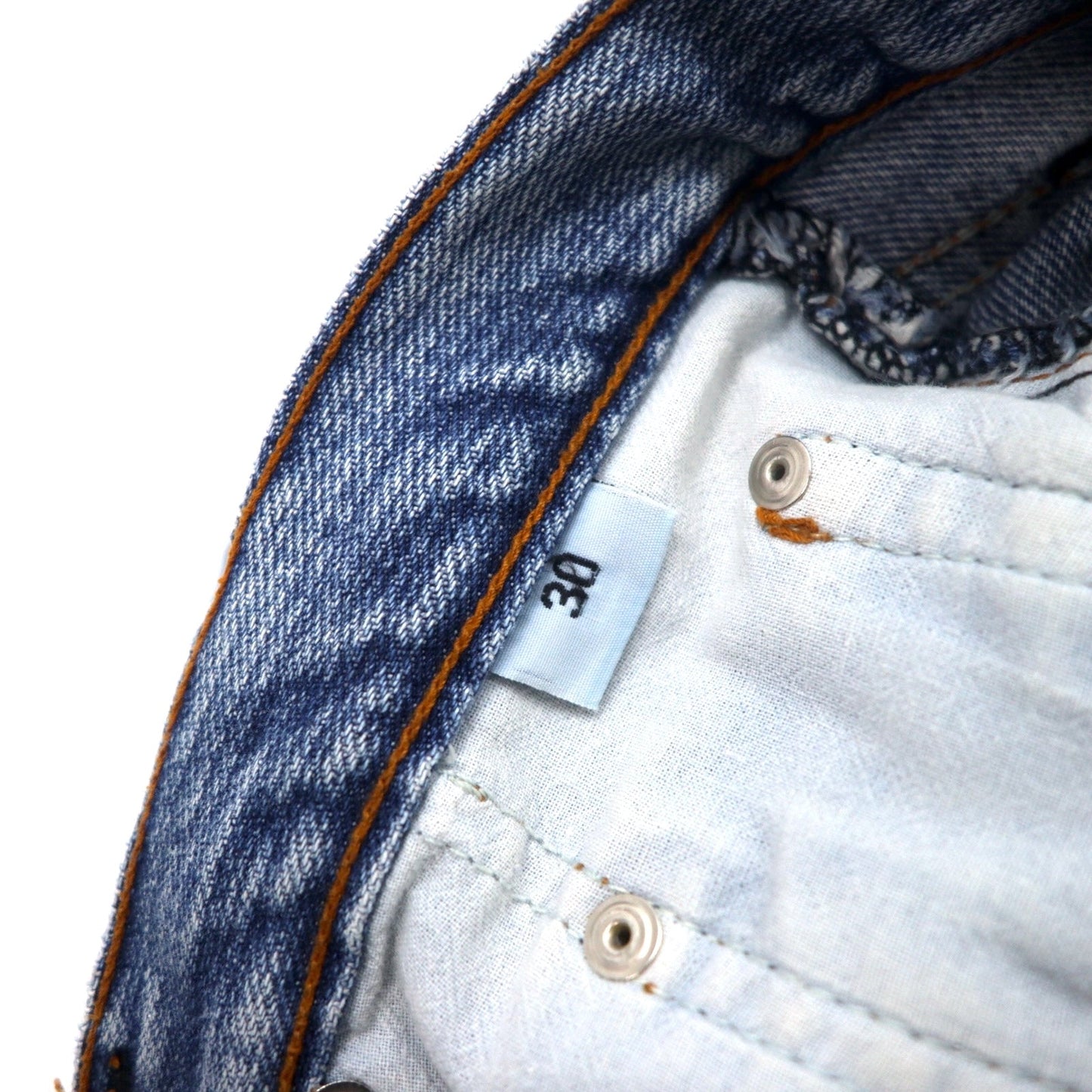 VERSACE CLASSIC V2 デニムパンツ 30 ブルー アイスウォッシュ ボタンフライ