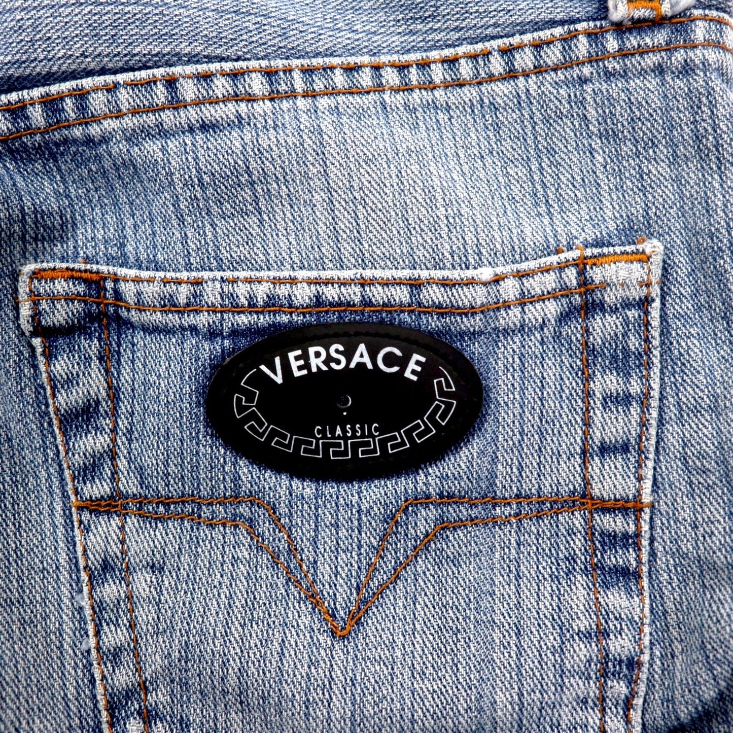 VERSACE CLASSIC V2 デニムパンツ 30 ブルー アイスウォッシュ ボタンフライ