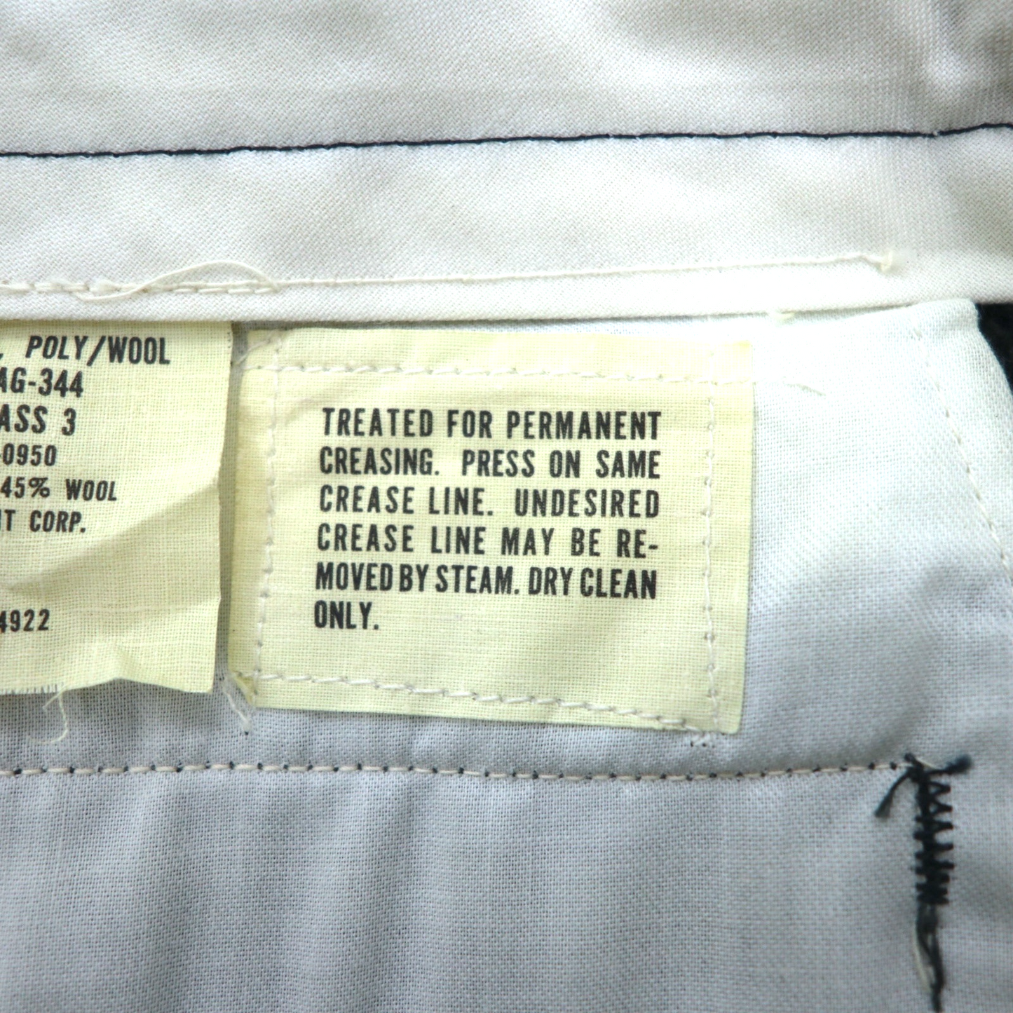 US ARMY 米軍 70年代 NAM戦 ドレスパンツ トラウザーズ M カーキ GENERALジップ ミリタリー 8405-00-067-4922 STARTHAM GARMENT CORP