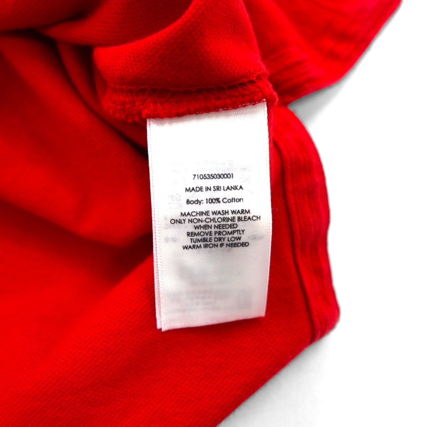 POLO RALPH LAUREN ポロシャツ L レッド コットン 鹿の子 Pロゴワッペン CUSTOM FIT 未使用品