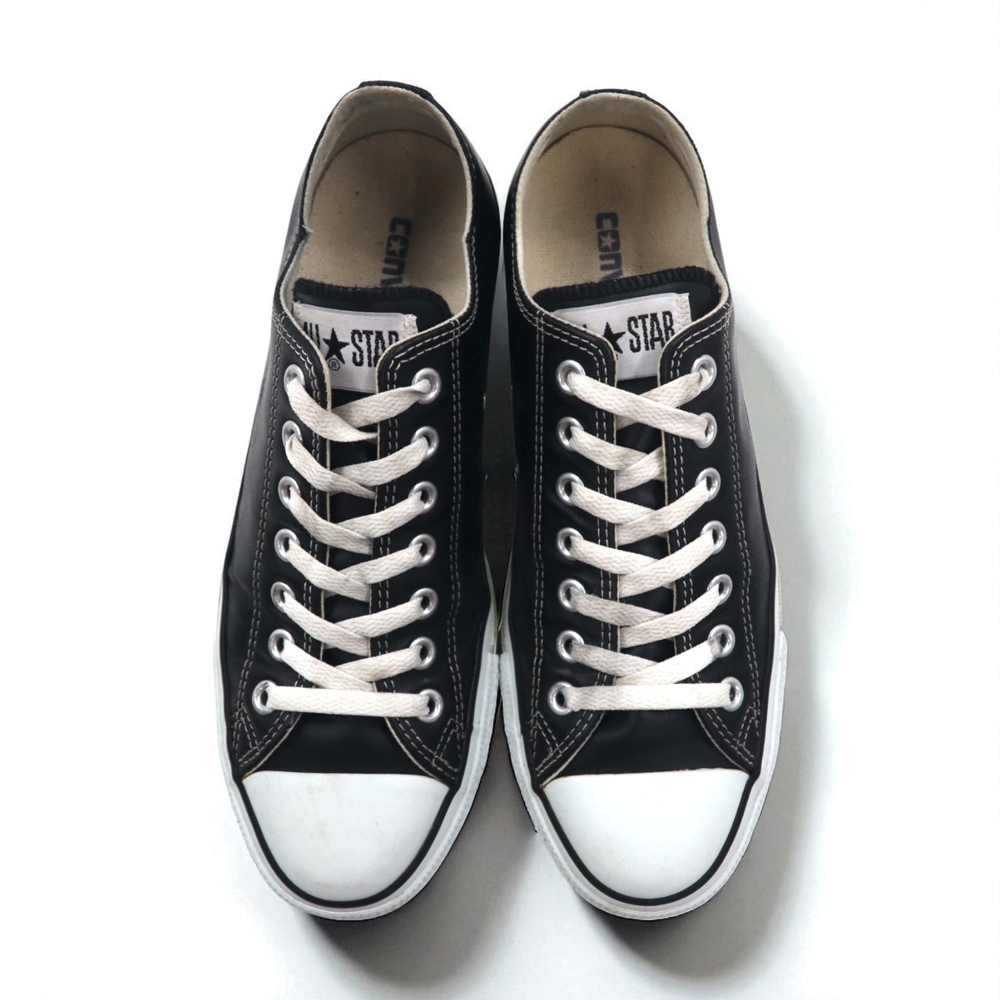 CONVERSE レザーオールスター ALL STAR OX スニーカー 27cm ブラック 1B906