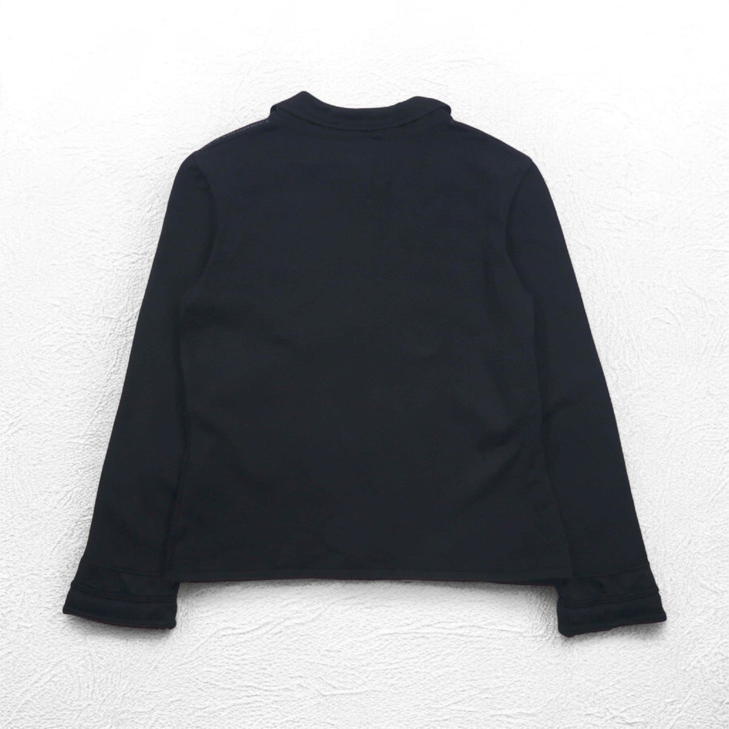VERSACE CLASSIC V2 イタリア製 ハーフジップ レーヨンニット シャツ L ブラック ストレッチ