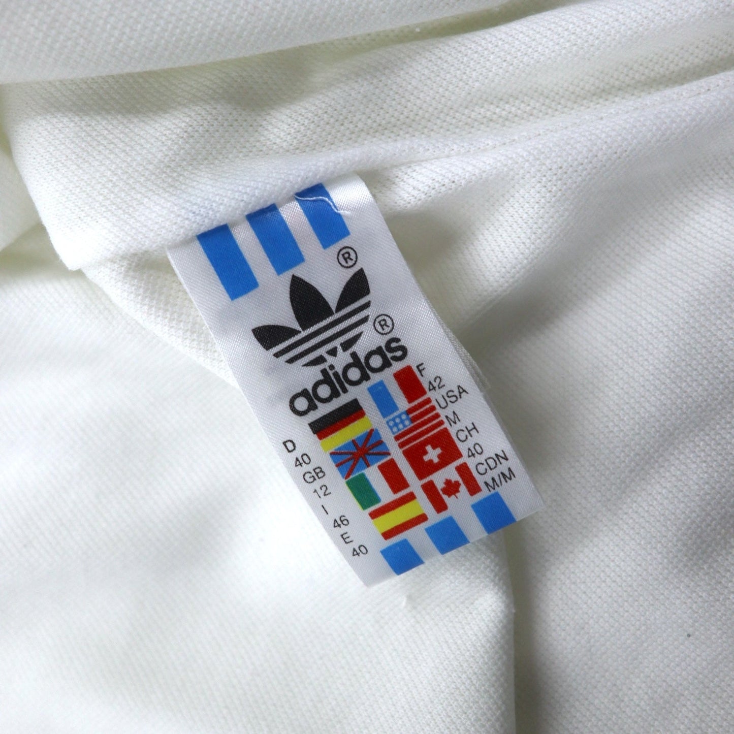 adidas 90年代 銀タグ ジップアップ テック ベスト XL ホワイト ポリエステル 中国漢文