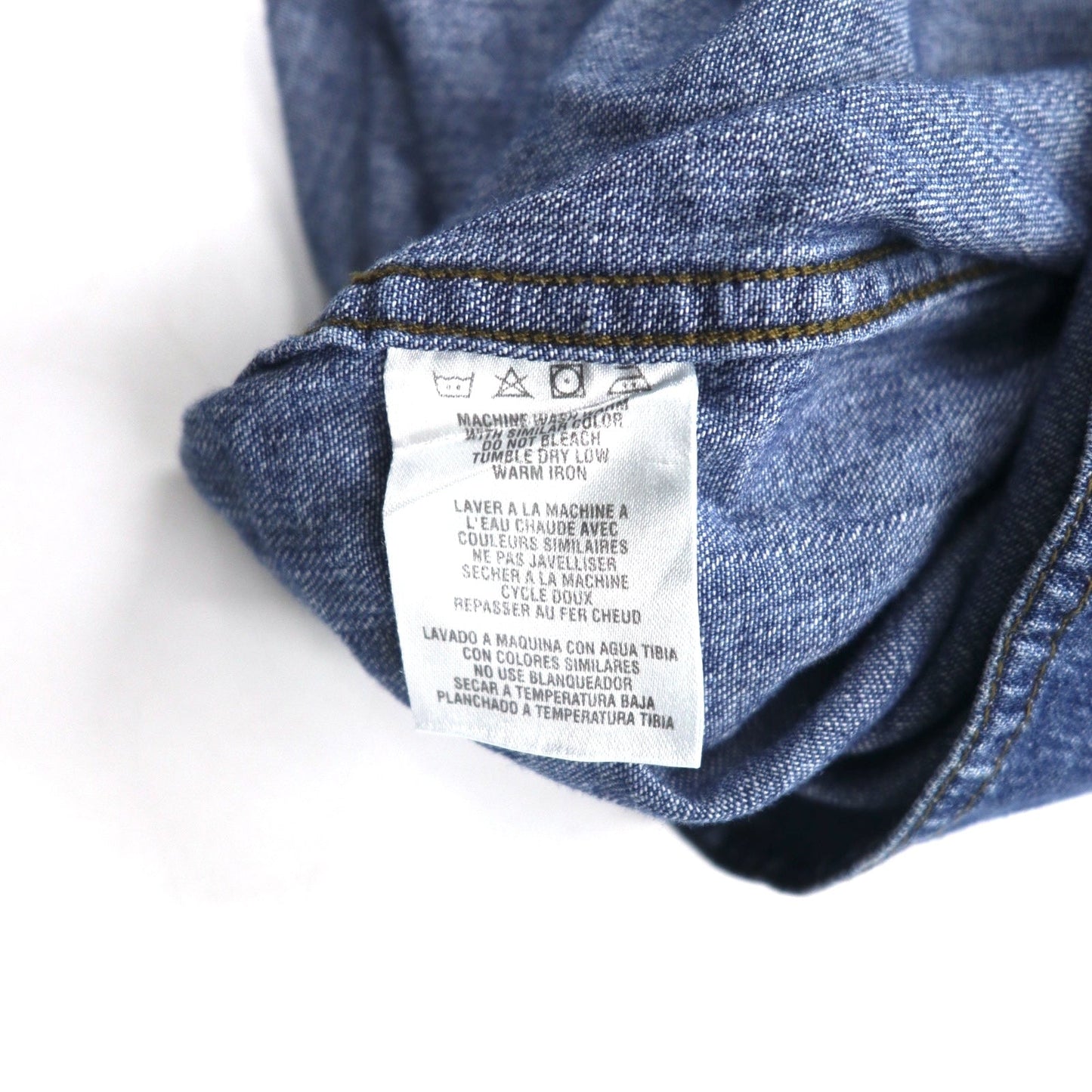 HARLEY DAVIDSON デニムシャツ XXXL ブルー コットン ロゴ刺繍 バックロゴ