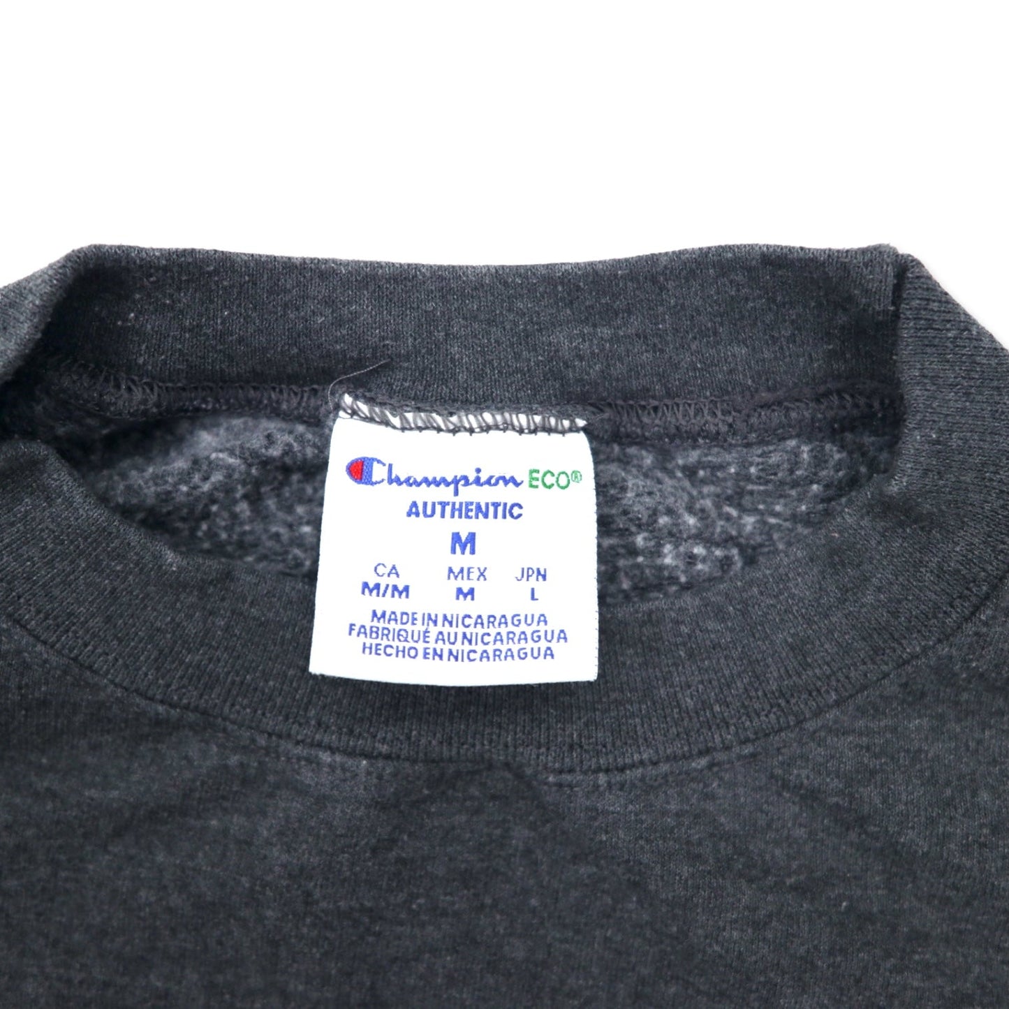 Champion ECO カレッジ刺繍 スウェット L グレー コットン ENDICOTT アーチロゴ