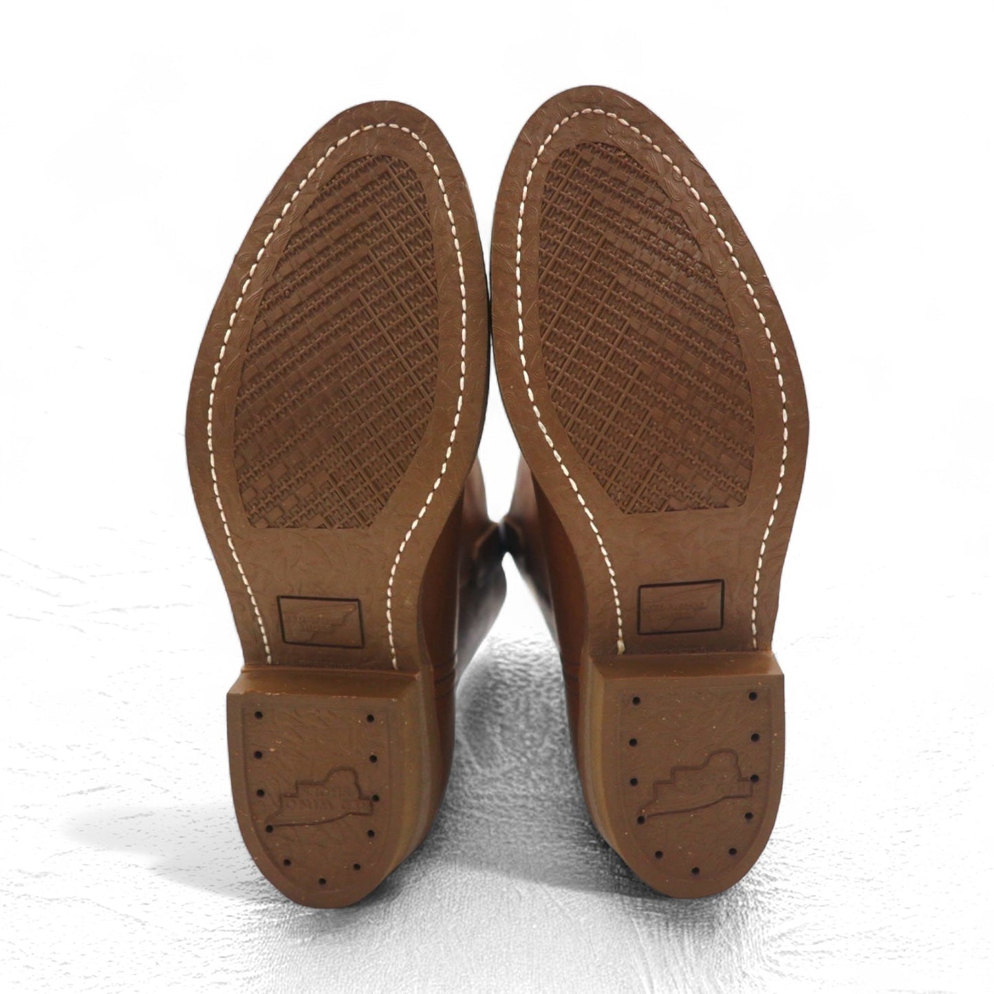 REDWING 89年 USA製 80s 11inch PECOS ペコスブーツ 26.5cm ブラウン レザー 1155 プリント羽タグ 縦羽