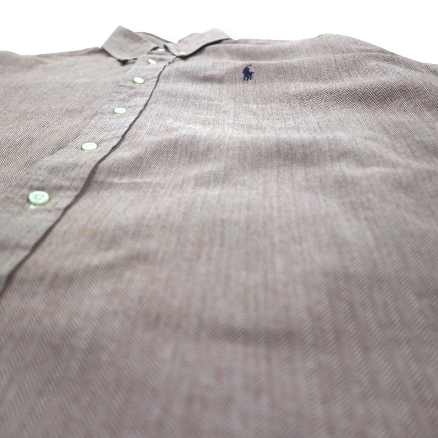 Ralph Lauren 90年代 ビッグサイズ BLAKE ボタンダウンシャツ XL ピンク ヘリンボーン ストライプ スモールポニー刺繍