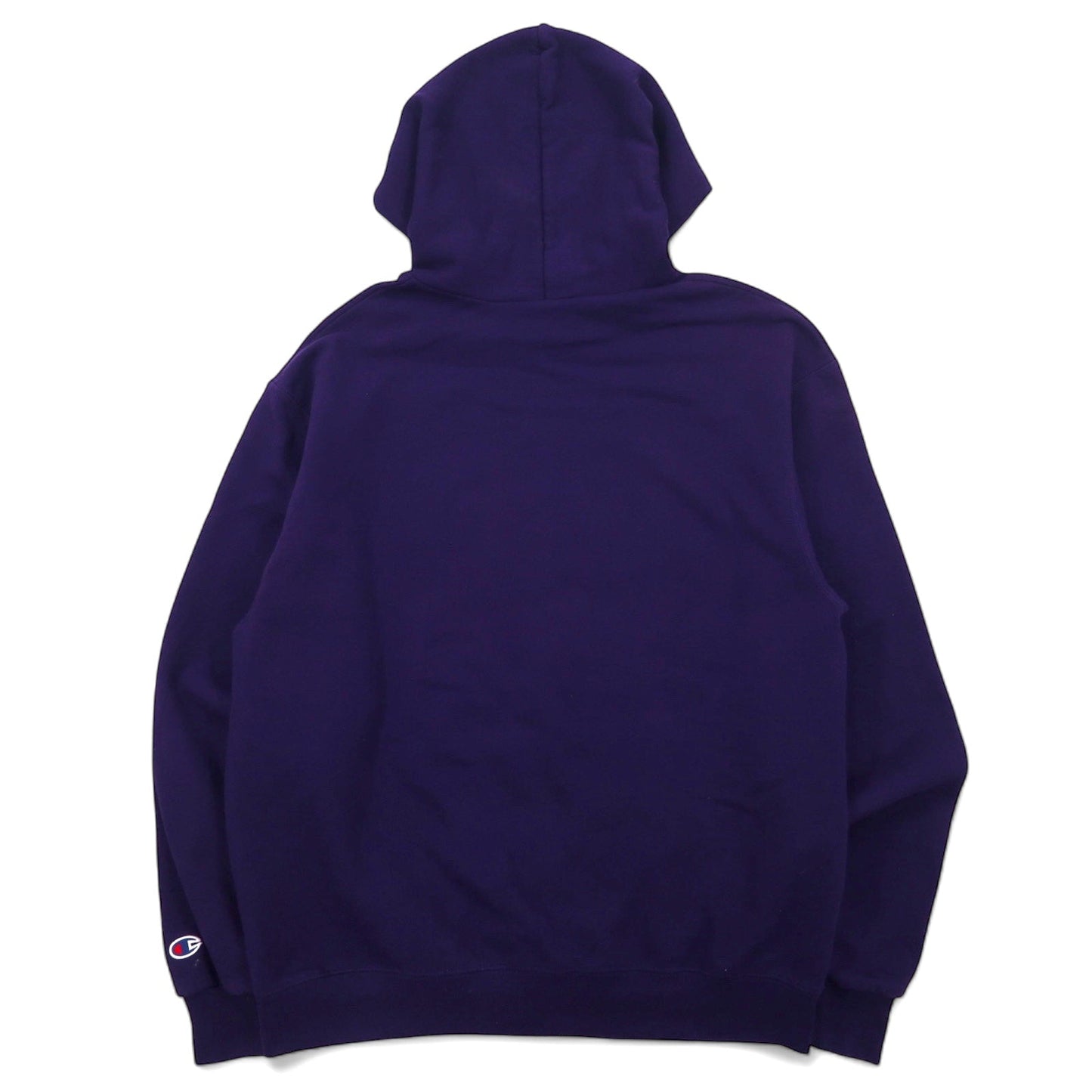 Champion 00年代 カレッジ プリント プルオーバーパーカー L ネイビー コットン 裏起毛 TEXAS CHRISTIAN UNIVERSITY アーチロゴ 2段プリント ホンジュラス製