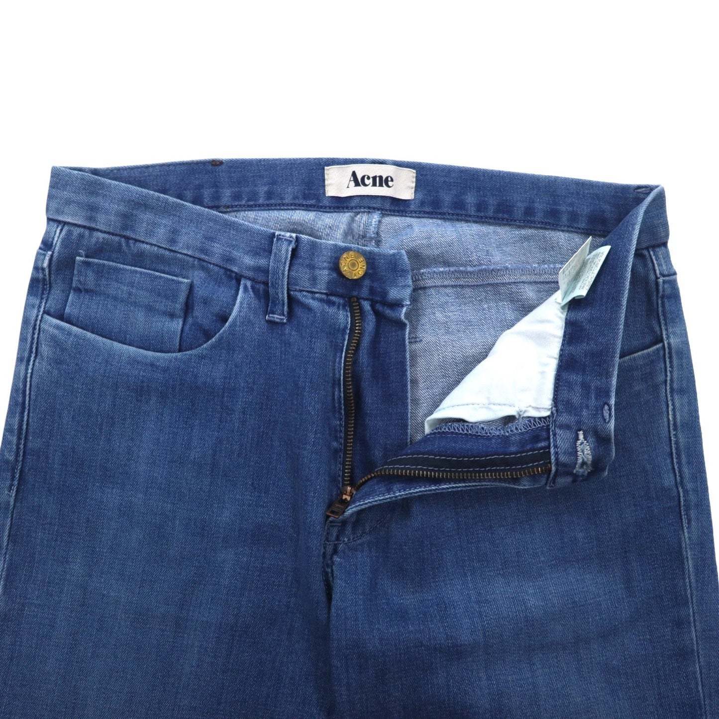 Acne ストレッチ スキニー デニムパンツ M インディゴ ブルー コットン トルコ製