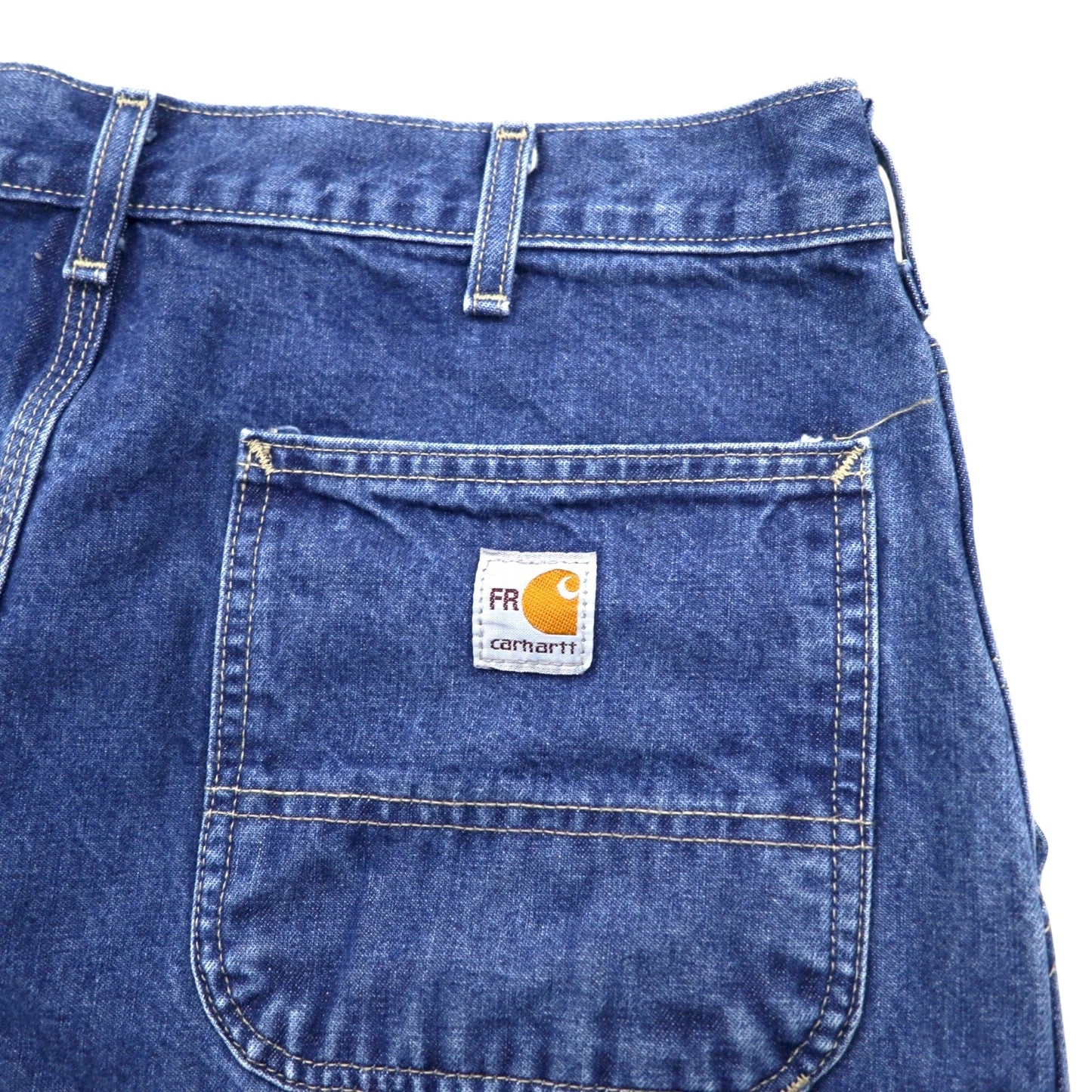 carhartt FR デニム ペインターパンツ 34 ブルー コットン CAT2 FRB13-DNM メキシコ製