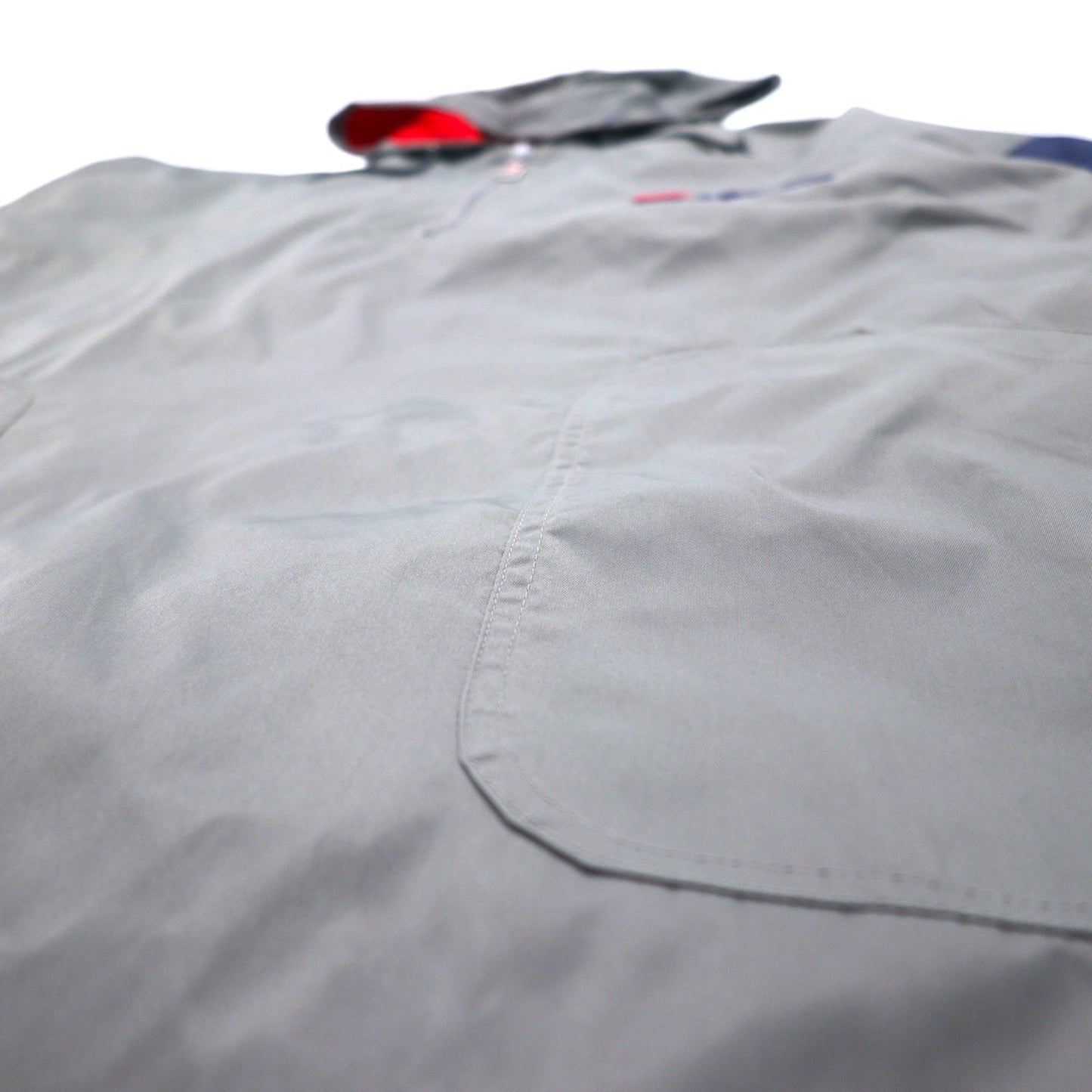 FILA 90年代 ロング アノラックパーカー S-M グレー ナイロン 撥水 ハーフジップ ビッグサイズ