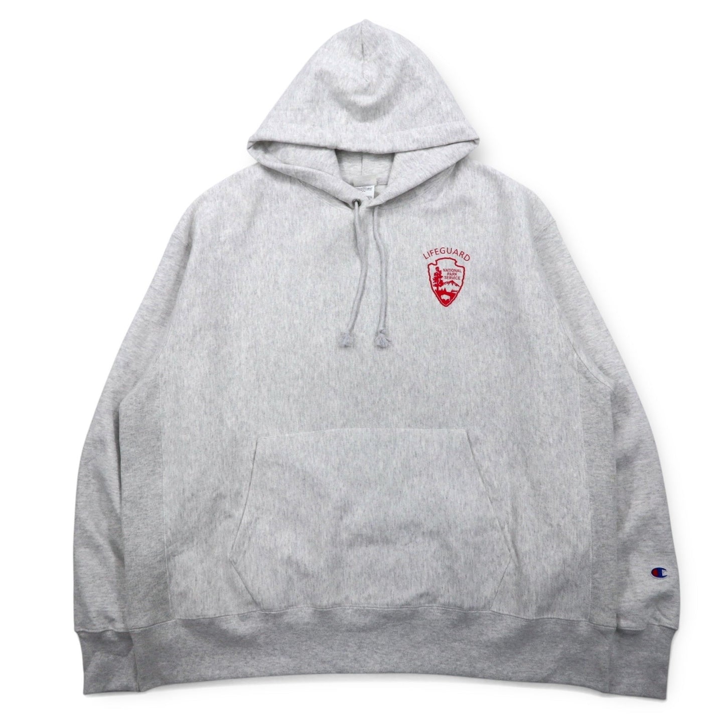 Champion リバースウィーブ REVERSE WEAVE プルオーバー パーカー 2XL グレー LIFEGUARD 裏起毛 青単タグ 復刻 ビッグサイズ
