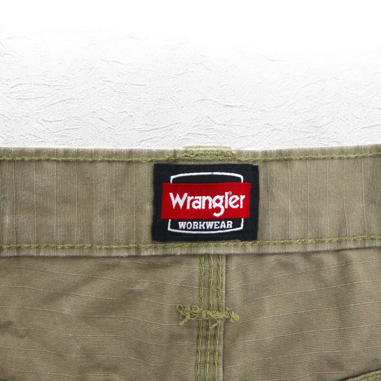 Wrangler WORKWEAR リップストップ カーゴパンツ XL カーキ コットン 10WMWR1BR