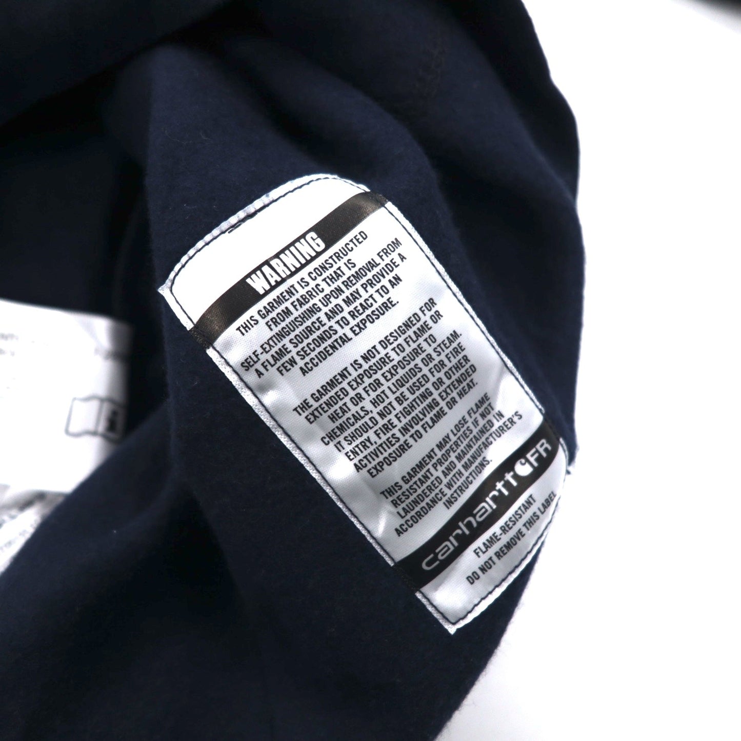 carhartt ルーズフィット ハーフジップ スウェット M ネイビー 難燃性コットン CAT3 難燃フォース ルーズフィット ミッドウェイト モックネック スウェットシャツ TS5028-FRM