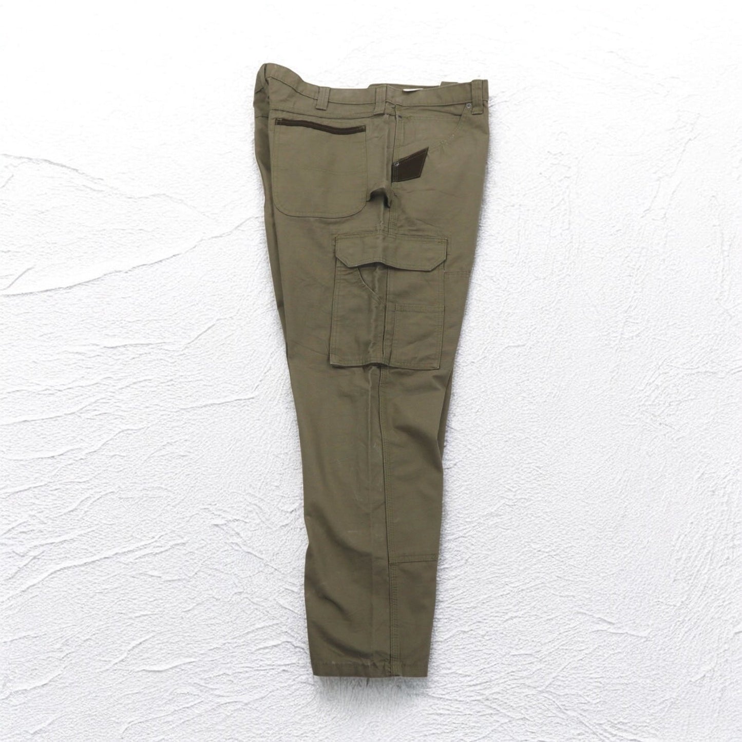 Wrangler WORKWEAR リップストップ カーゴパンツ XL カーキ コットン 10WMWR1BR