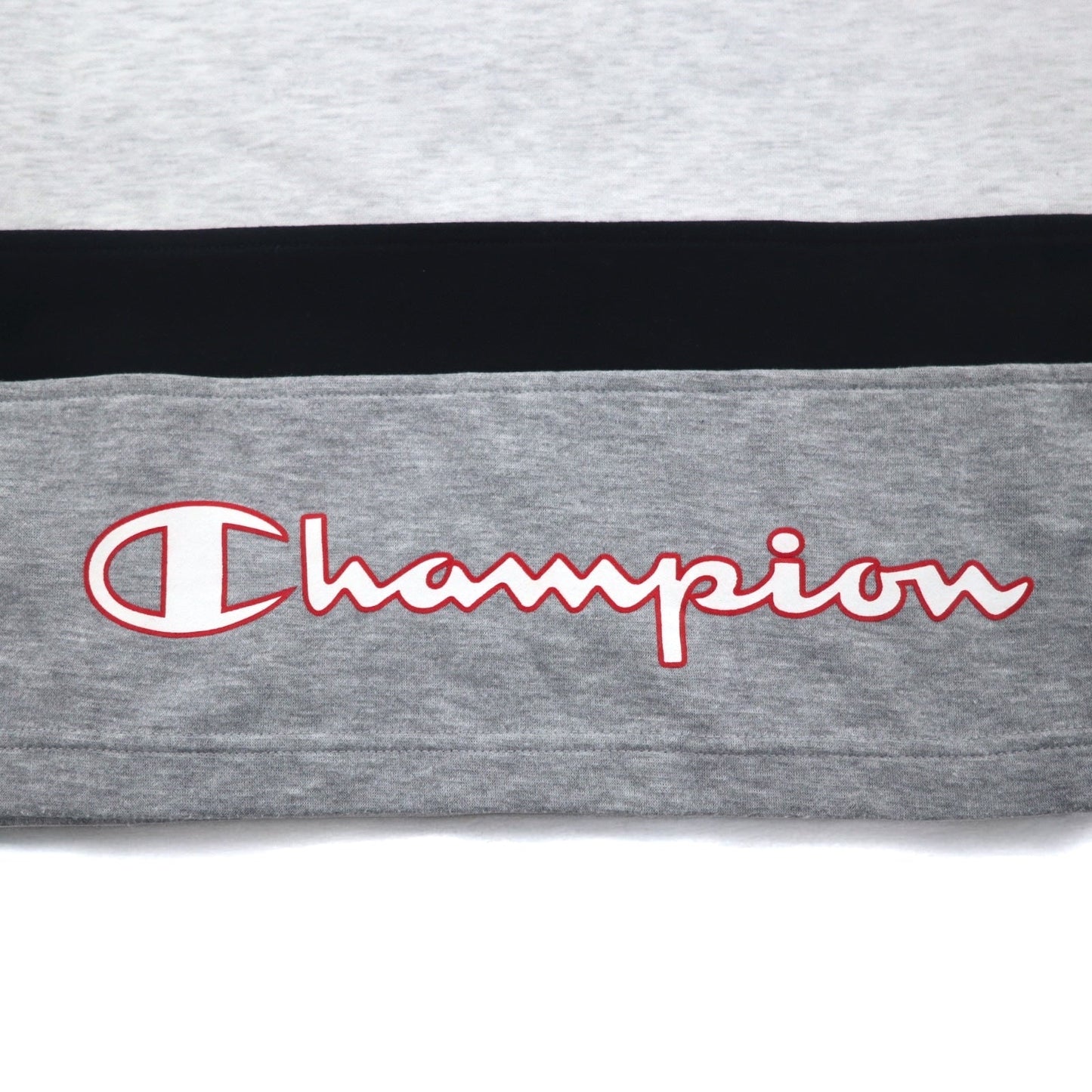 Champion 90年代 Vネック ラグラン スウェット 4XL グレー スクリプトロゴ ビッグサイズ