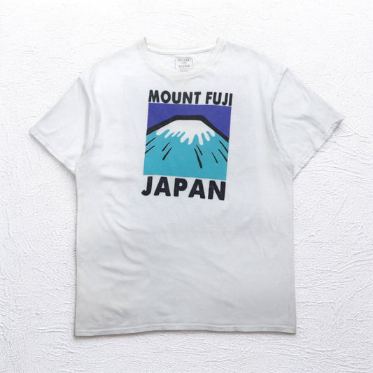 Vintage リメイク Tシャツ RETURN TO SENDER 両面プリント L ホワイト MOUNT FUJI JAPAN 富士山