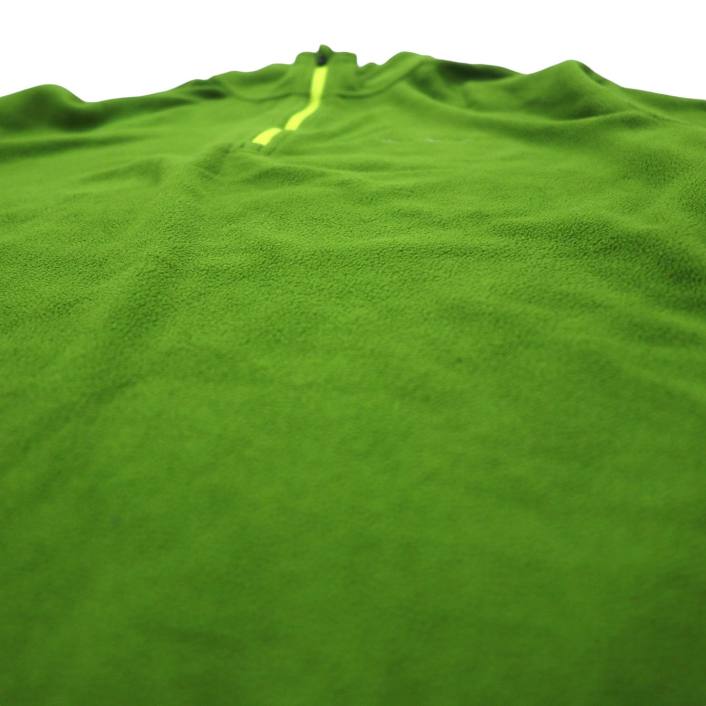 Eddie Bauer ハーフジップ フリースジャケット L グリーン ポリエステル POLARTEC ワンポイントロゴ 刺繍