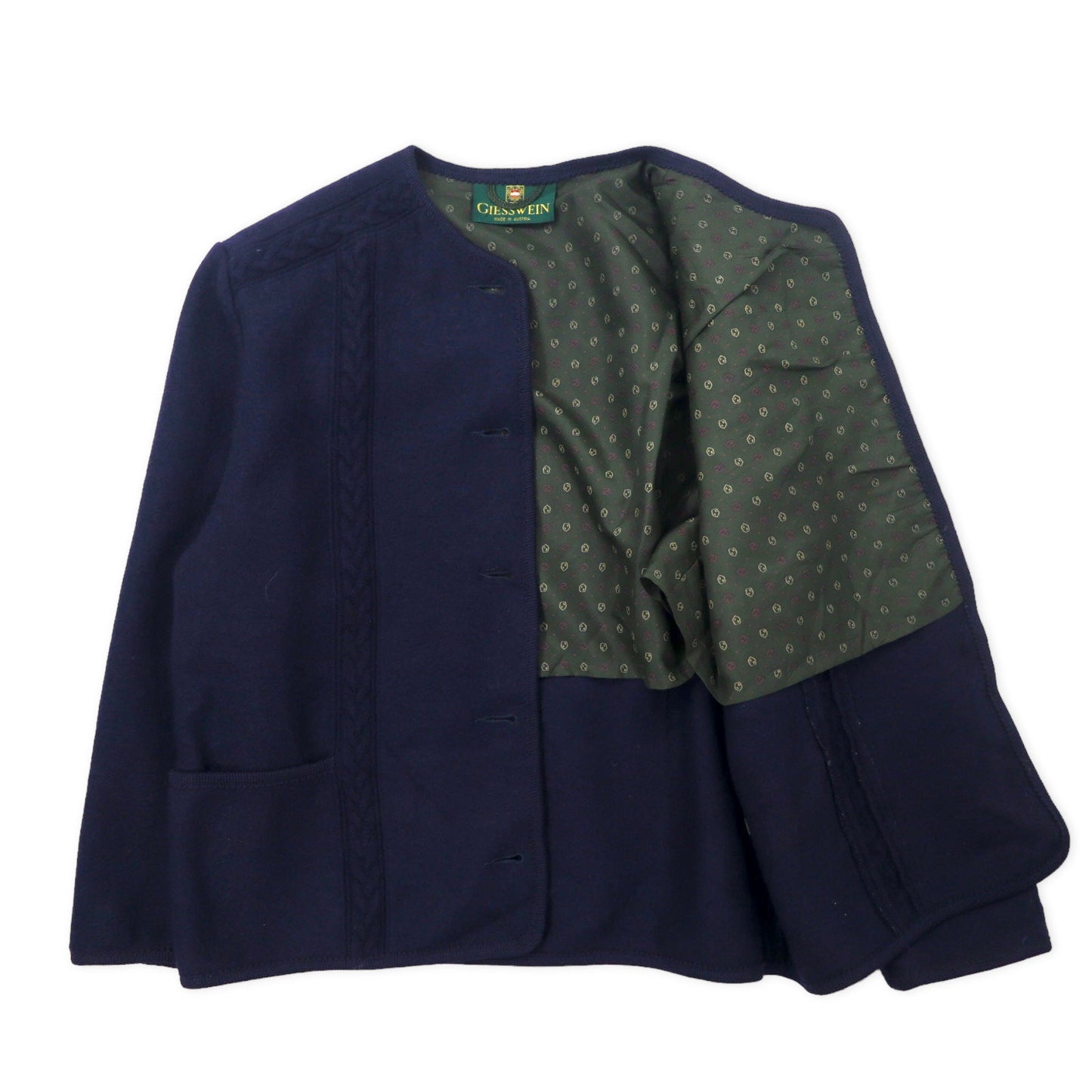 GIESSWEIN オーストラリア製 チロリアンジャケット 40 ネイビー ウール コインボタン ユーロヴィンテージ