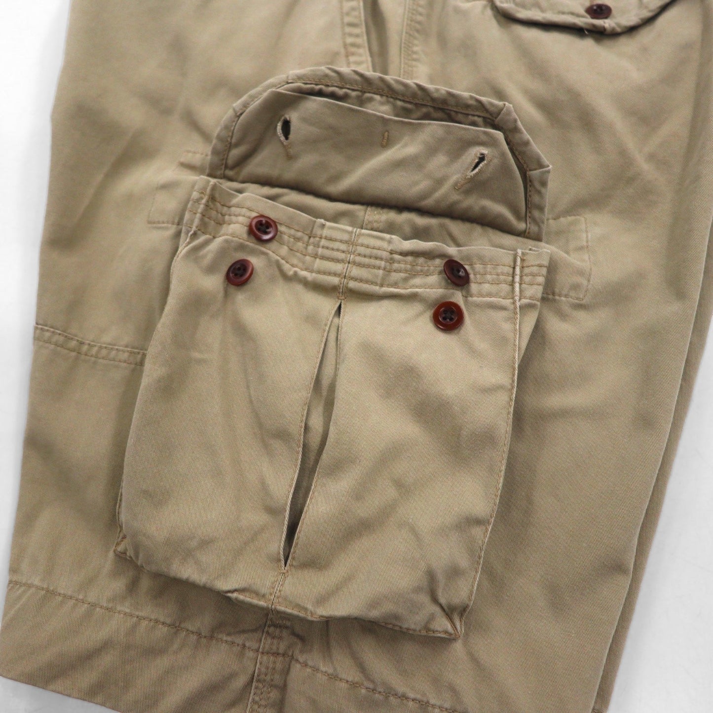 Polo by Ralph Lauren 90年代 ポロチノ バギー ショート カーゴパンツ ハーフパンツ XL ベージュ コットン 膝下丈