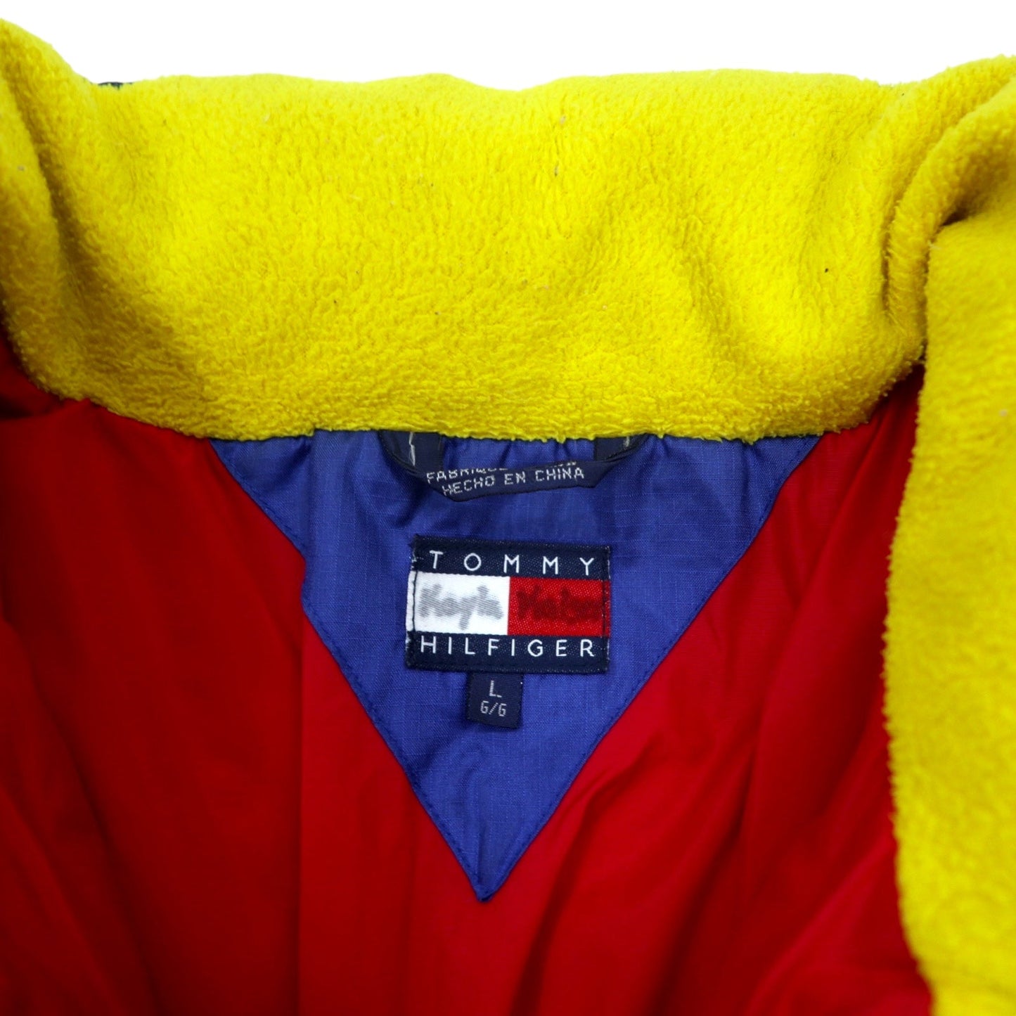 TOMMY HILFIGER 90年代 ダウンジャケット L ネイビー ナイロン フラッグロゴ