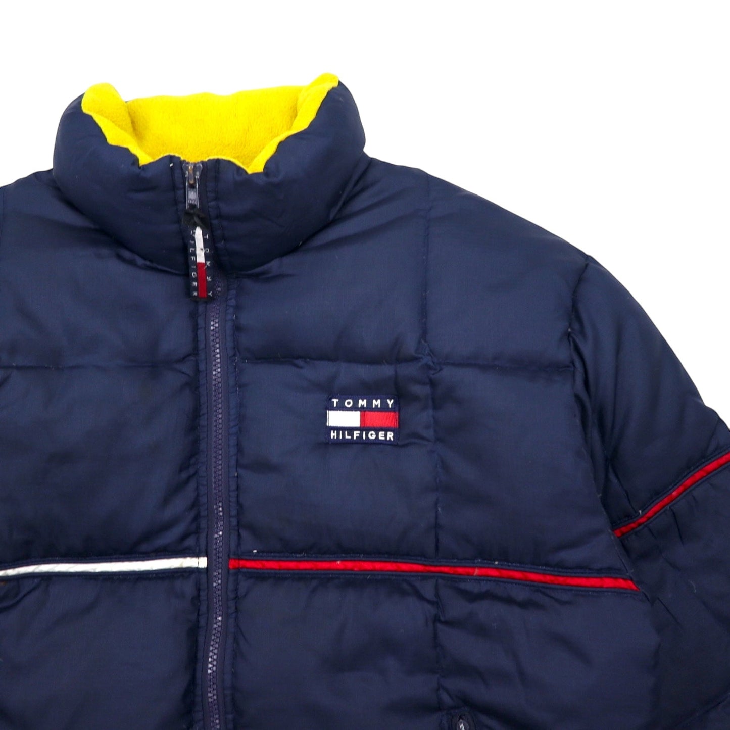 TOMMY HILFIGER 90年代 ダウンジャケット L ネイビー ナイロン フラッグロゴ