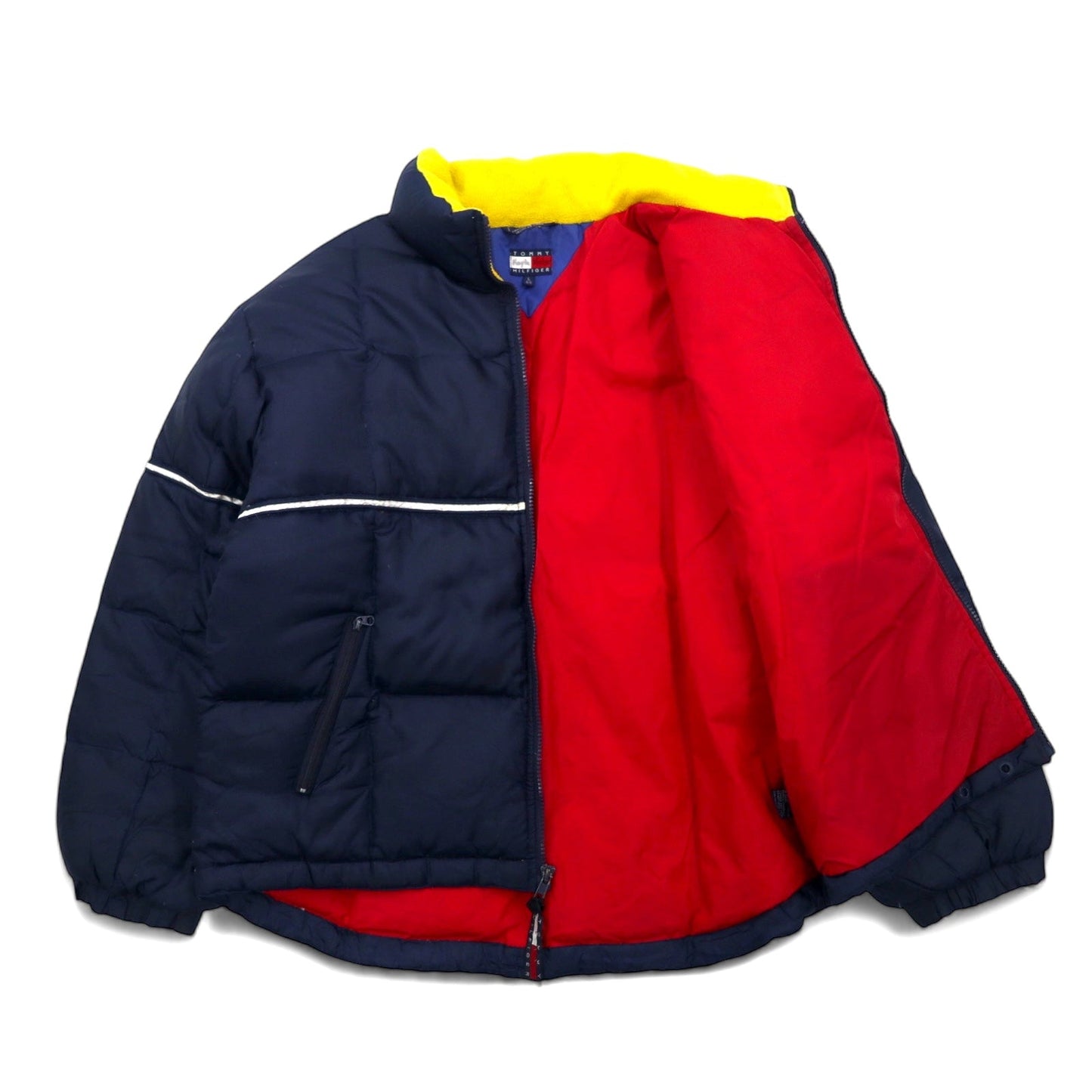 TOMMY HILFIGER 90年代 ダウンジャケット L ネイビー ナイロン フラッグロゴ