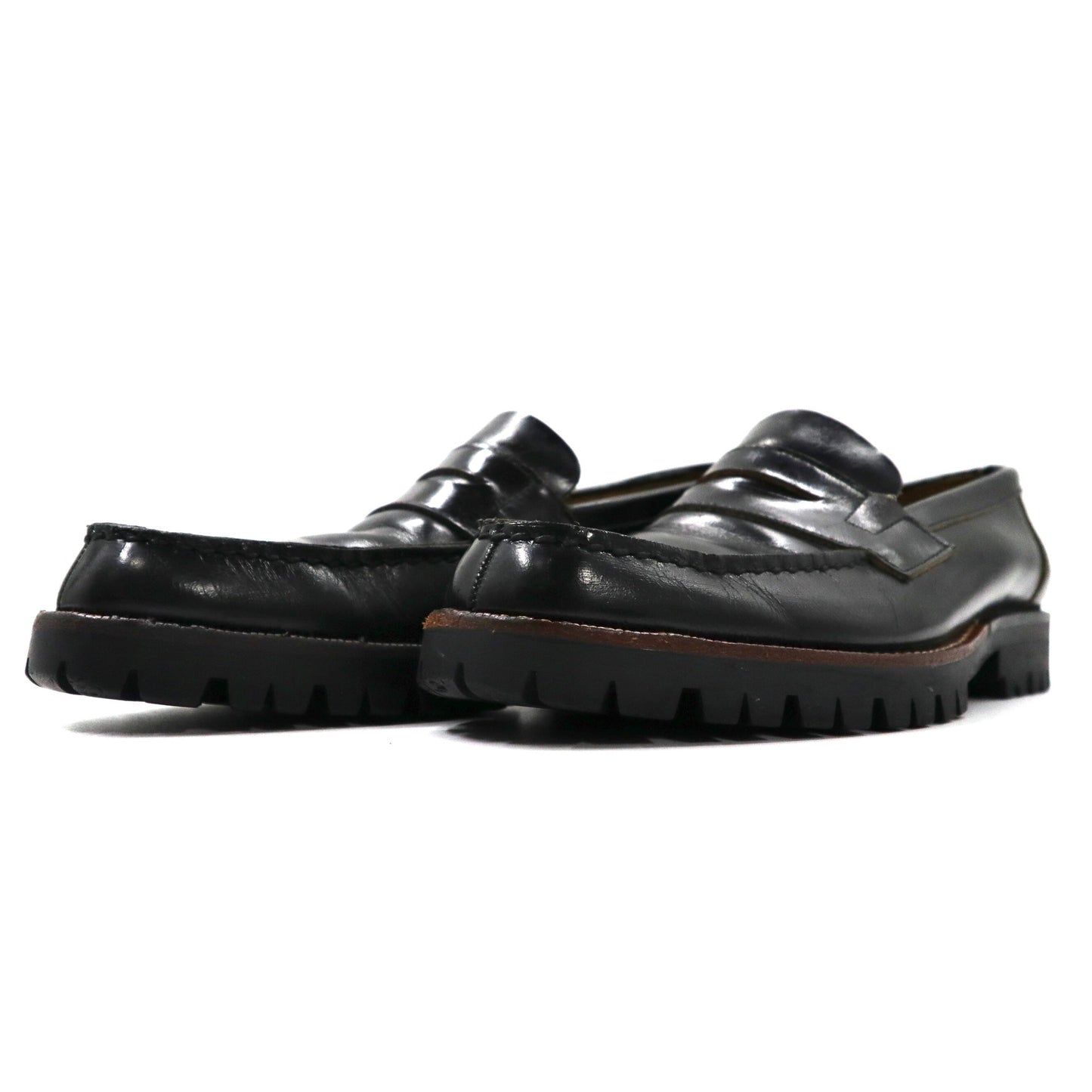 COMME des GARCONS コインローファー 23cm ブラック レザー タンクソール 日本製