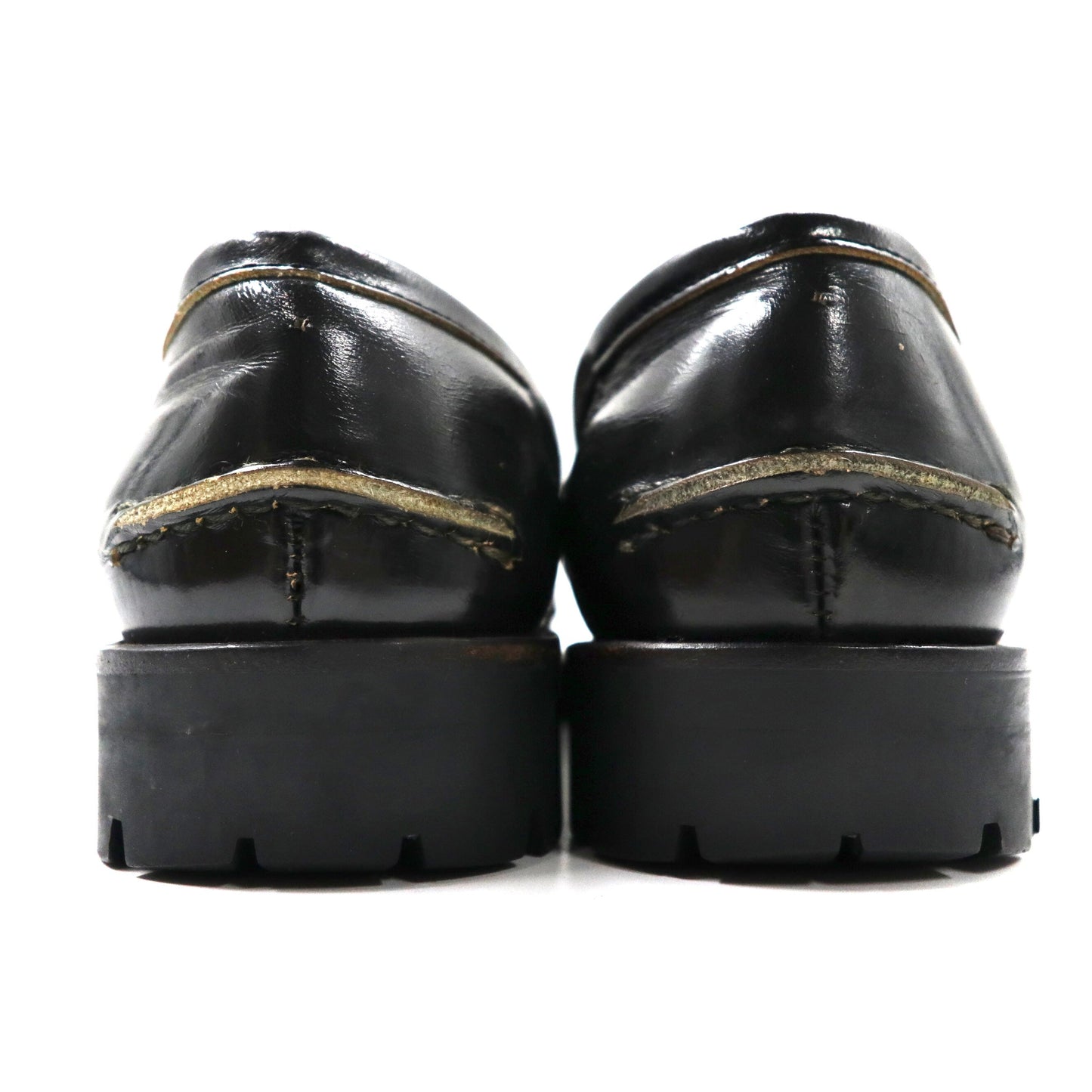COMME des GARCONS コインローファー 23cm ブラック レザー タンクソール 日本製